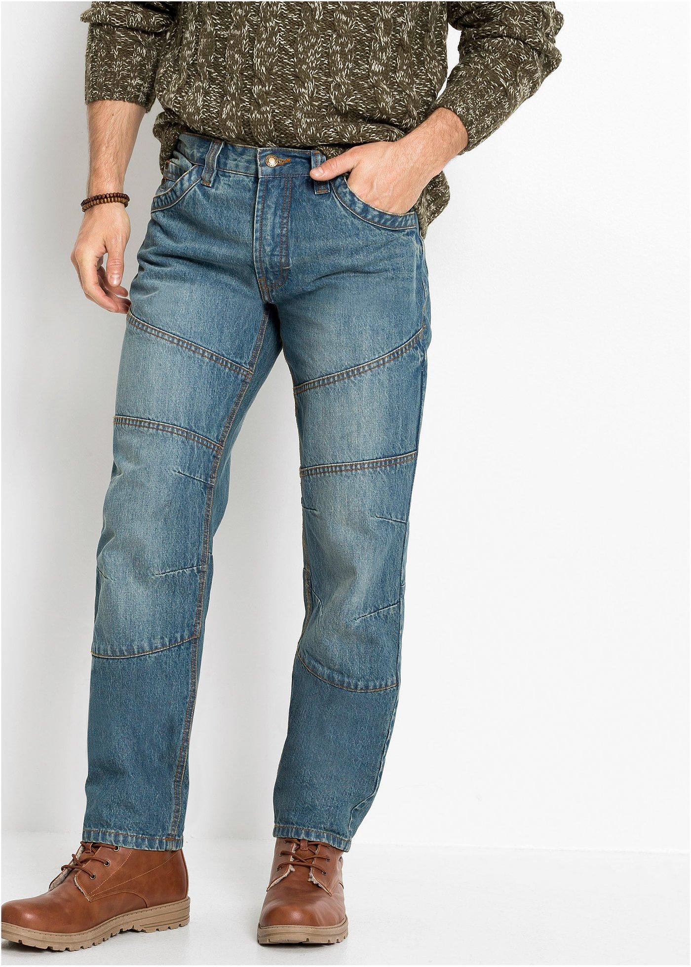 Dżinsy Regular Fit Straight ze stabilnego denimu