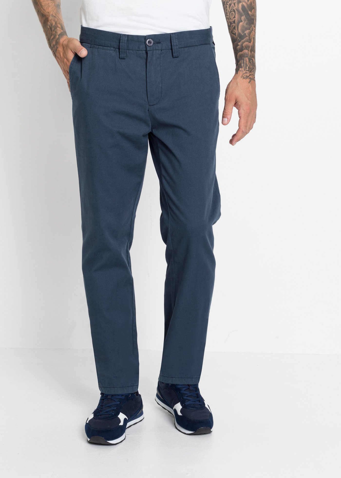 Spodnie chino Regular Fit Straight, z czystej bawełny