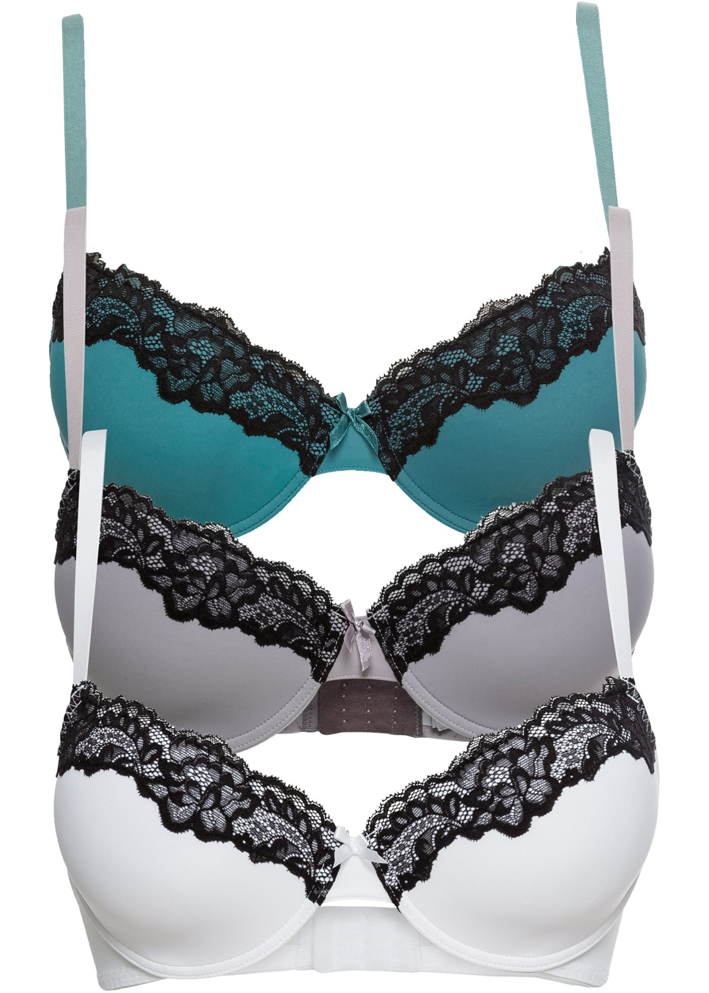 Biustonosz z usztywnianymi miseczkami z poliamidu z recyklingu (3 szt.)