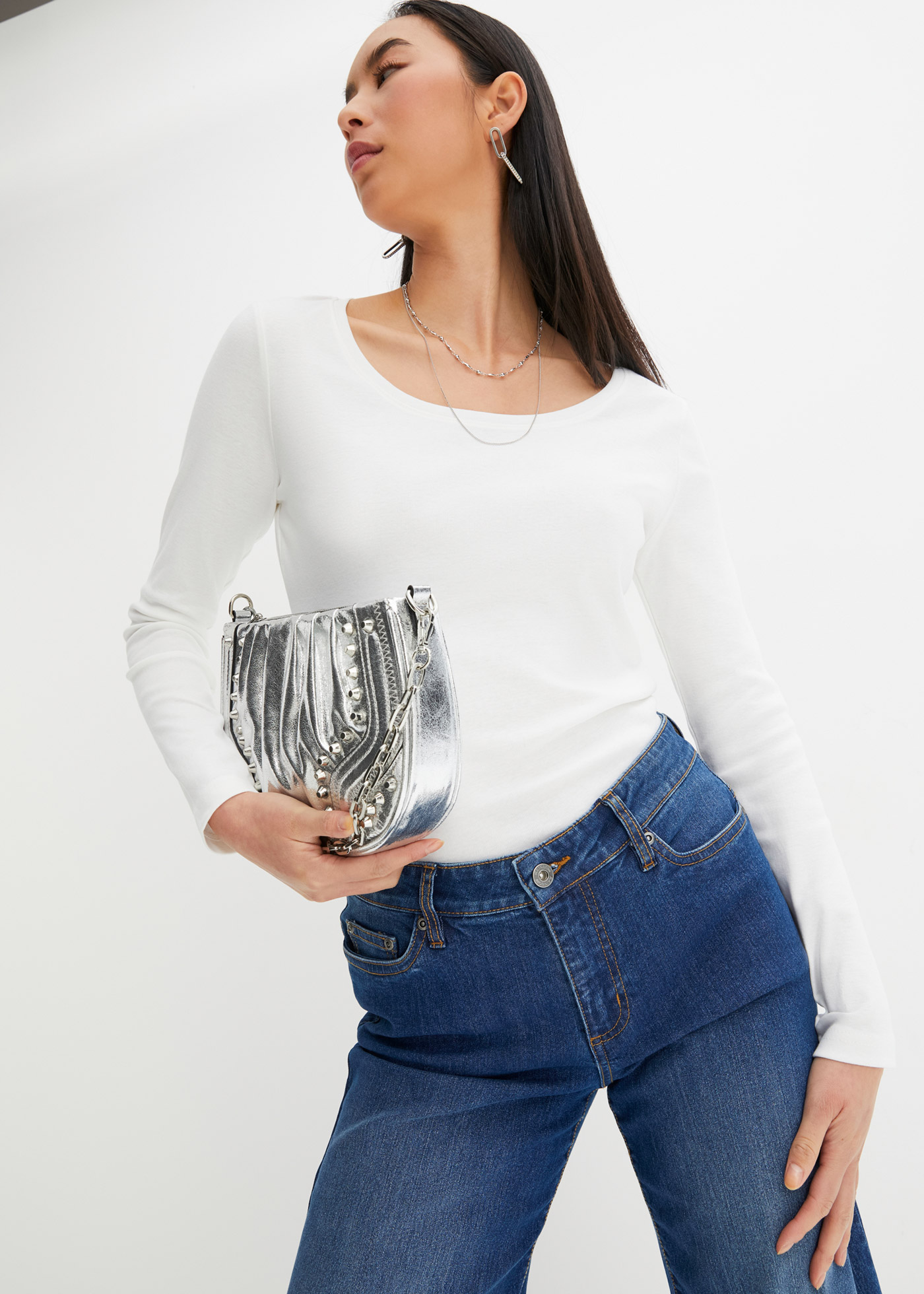 Bluzka z długim rękawem z czystej bawełny organicznej