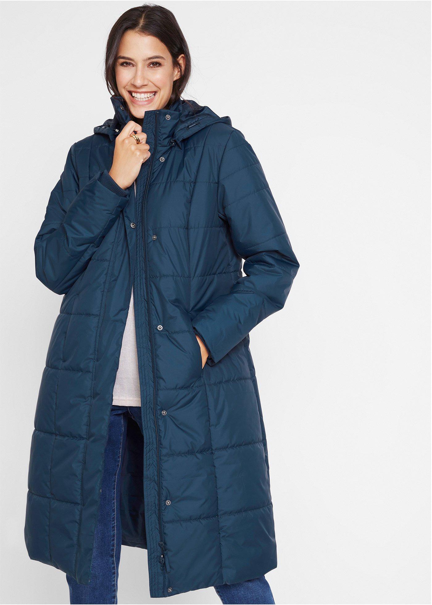 Płaszcz pikowany z odpinanym kapturem