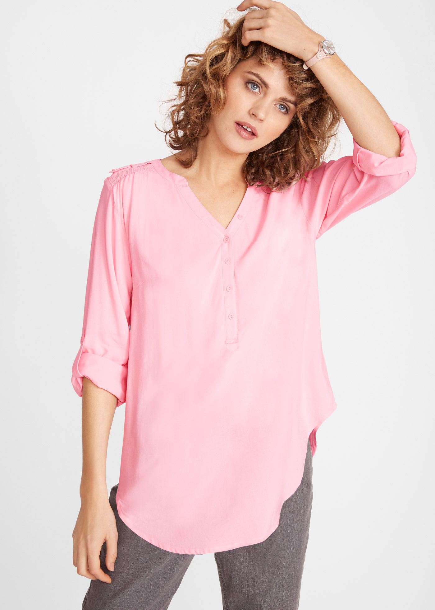 Bluzka tunikowa z miękkiej wiskozy