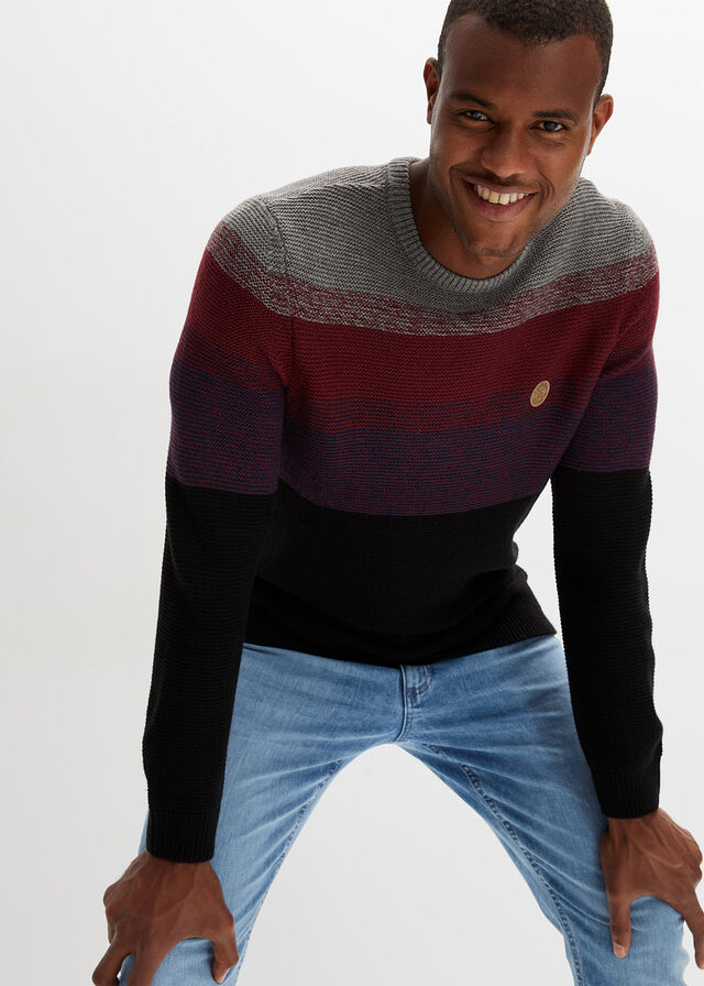 Cienki sweter w cieniowanym kolorze