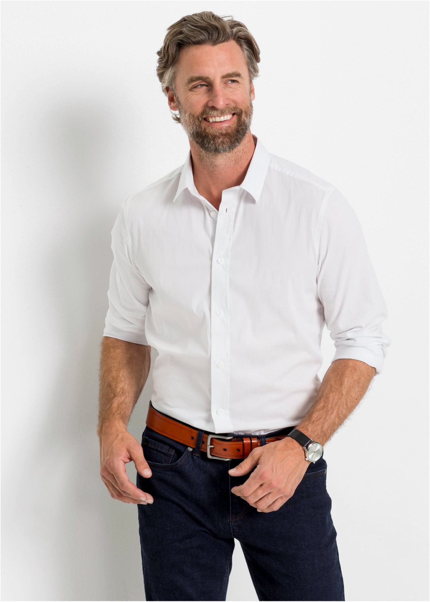 Koszula biznesowa ze stretchem, Slim Fit