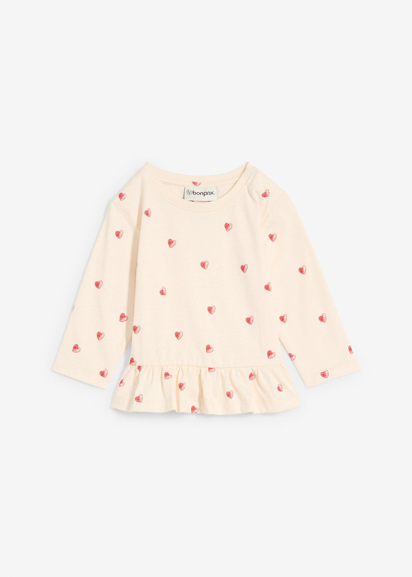 Shirt z długim rękawem, z bawełny organicznej