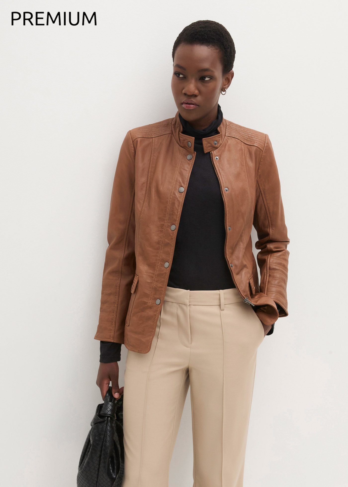 Kurtka skórzana ze skóry jagnięcej nappa