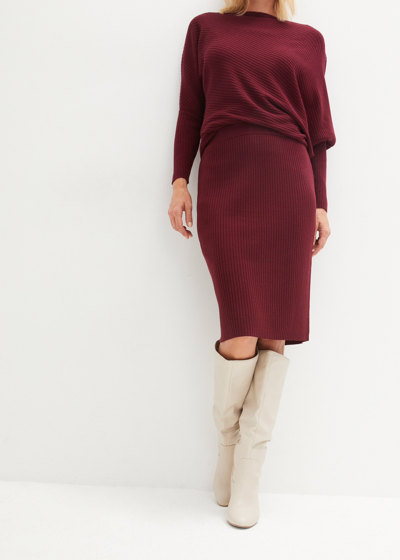 Spódnica dzianinowa z miękkiej mieszanki wiskozy