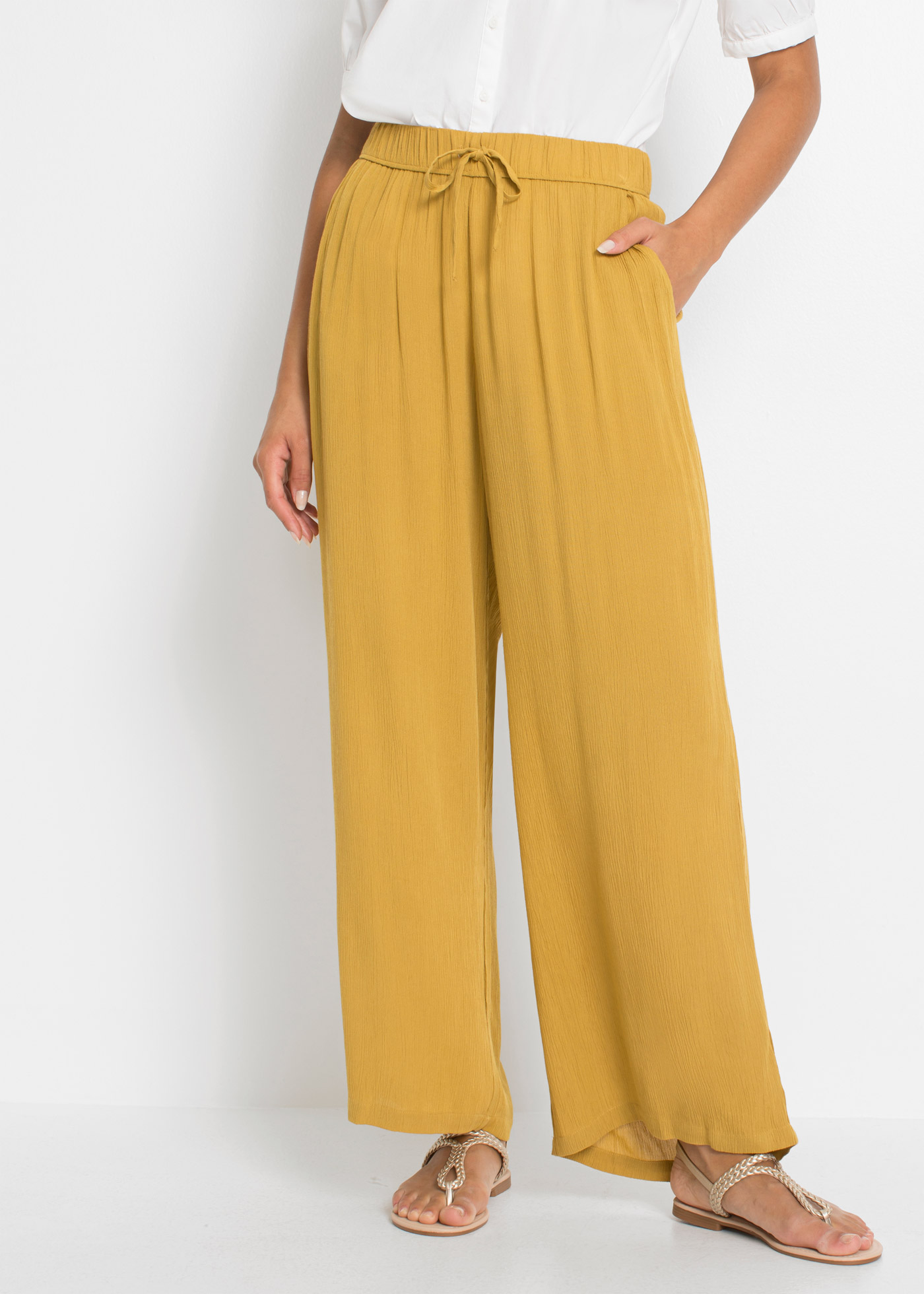 Spodnie Marlena z lejącej wiskozy