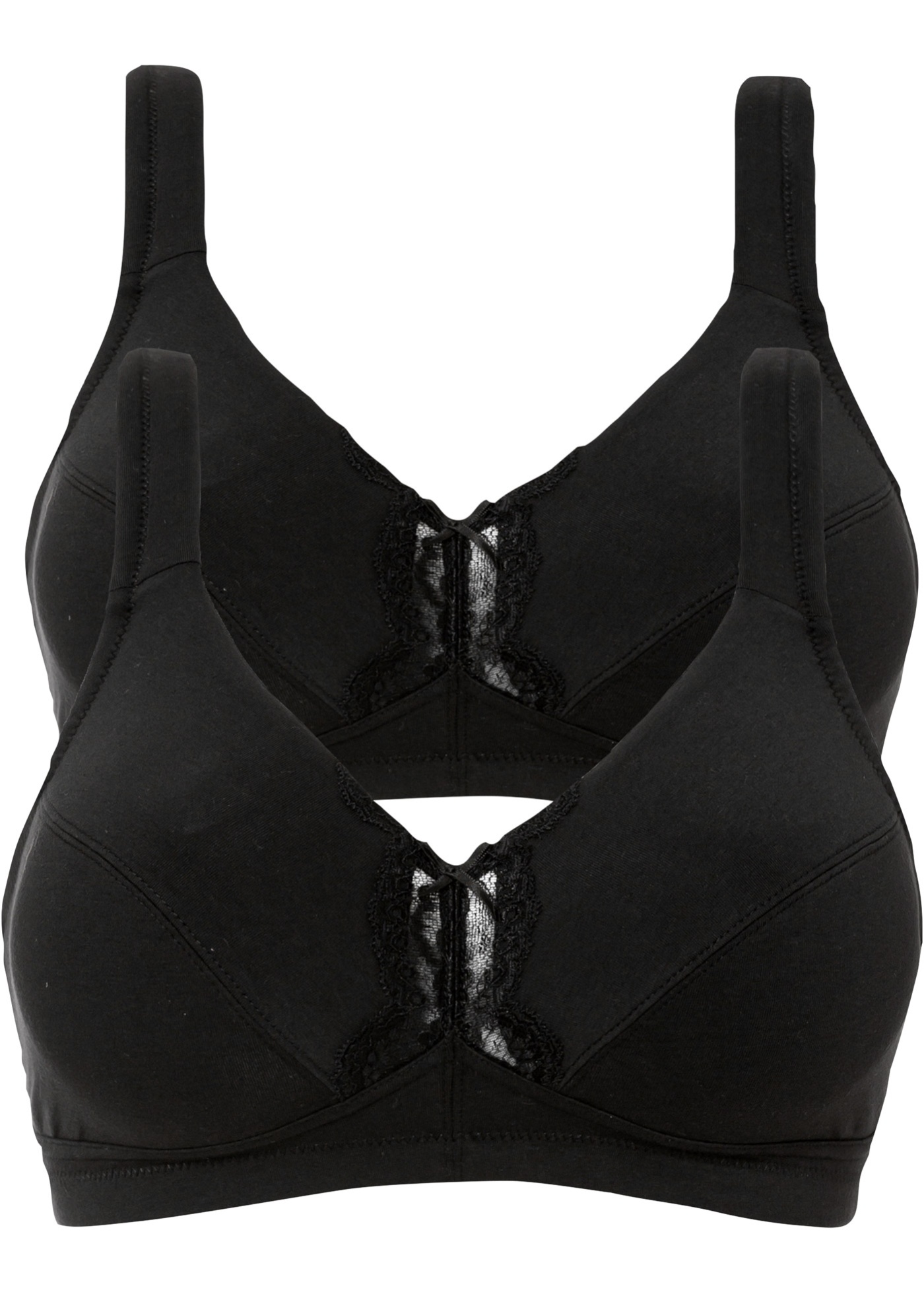 Biustonosz bez fiszbinów z bawełną organiczną (2 szt.)