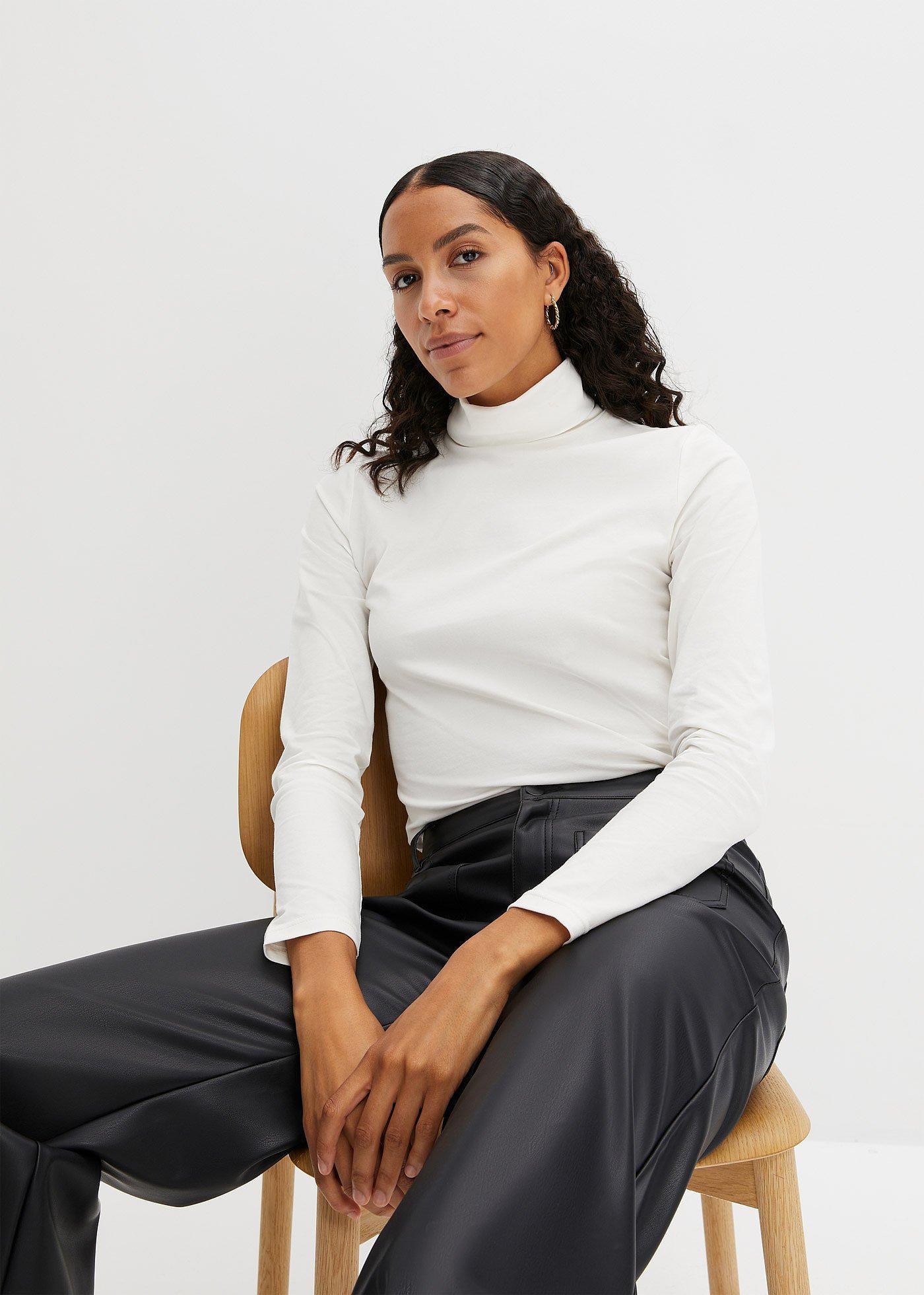 Bluzka z długim rękawem i golfem