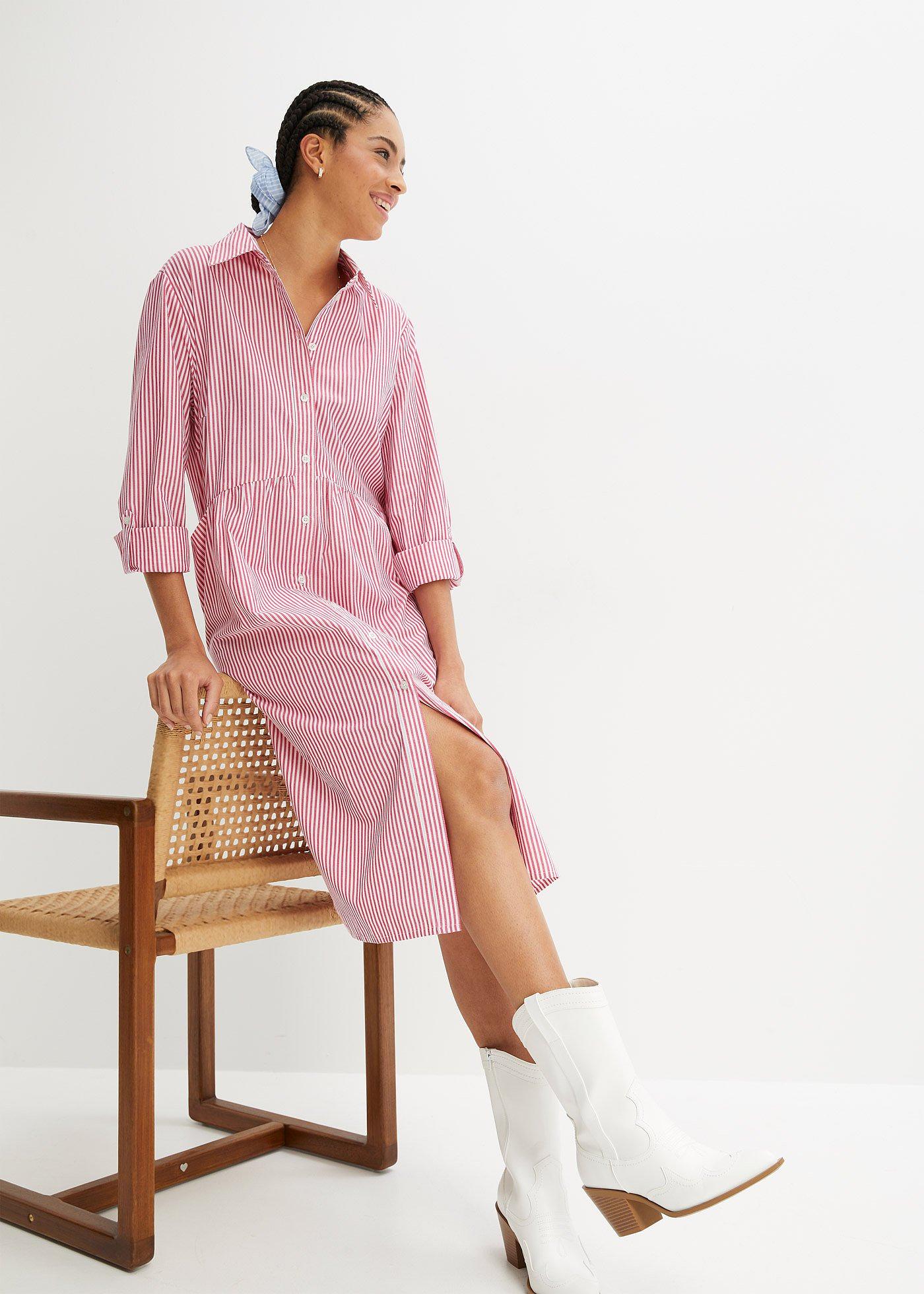 Sukienka szmizjerka z czystej bawełny