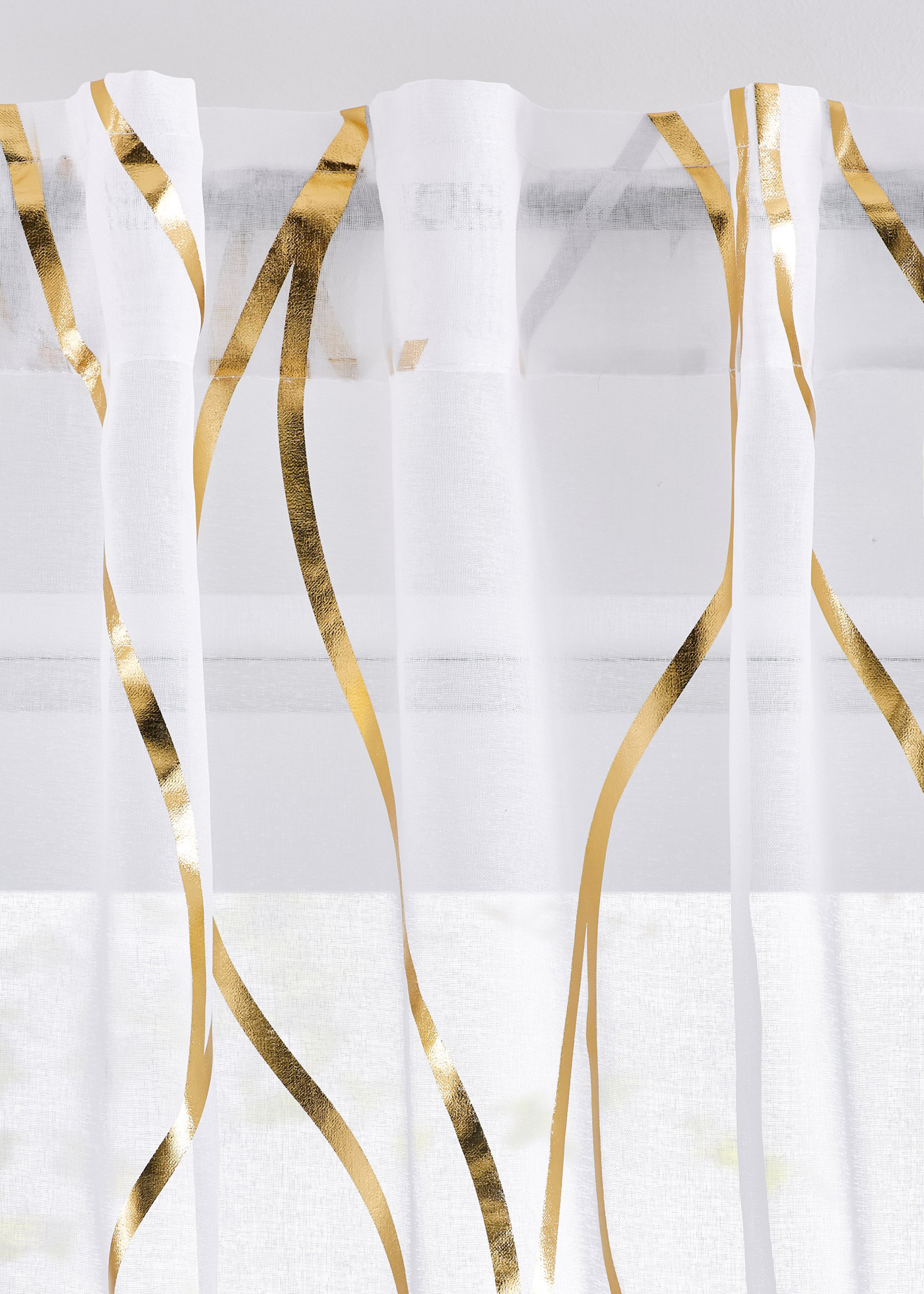 Firana z połyskującym nadrukiem (1 szt.), z poliestru z recyklingu