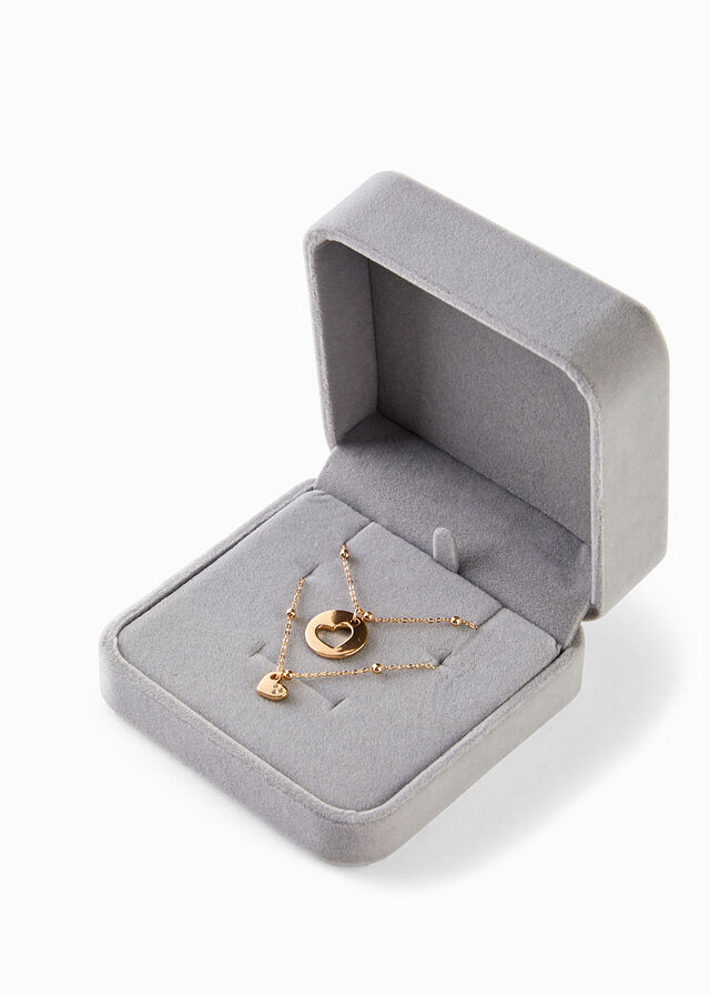 Komplet łańcuszków z cyrkoniami (komplet 2-cz.)