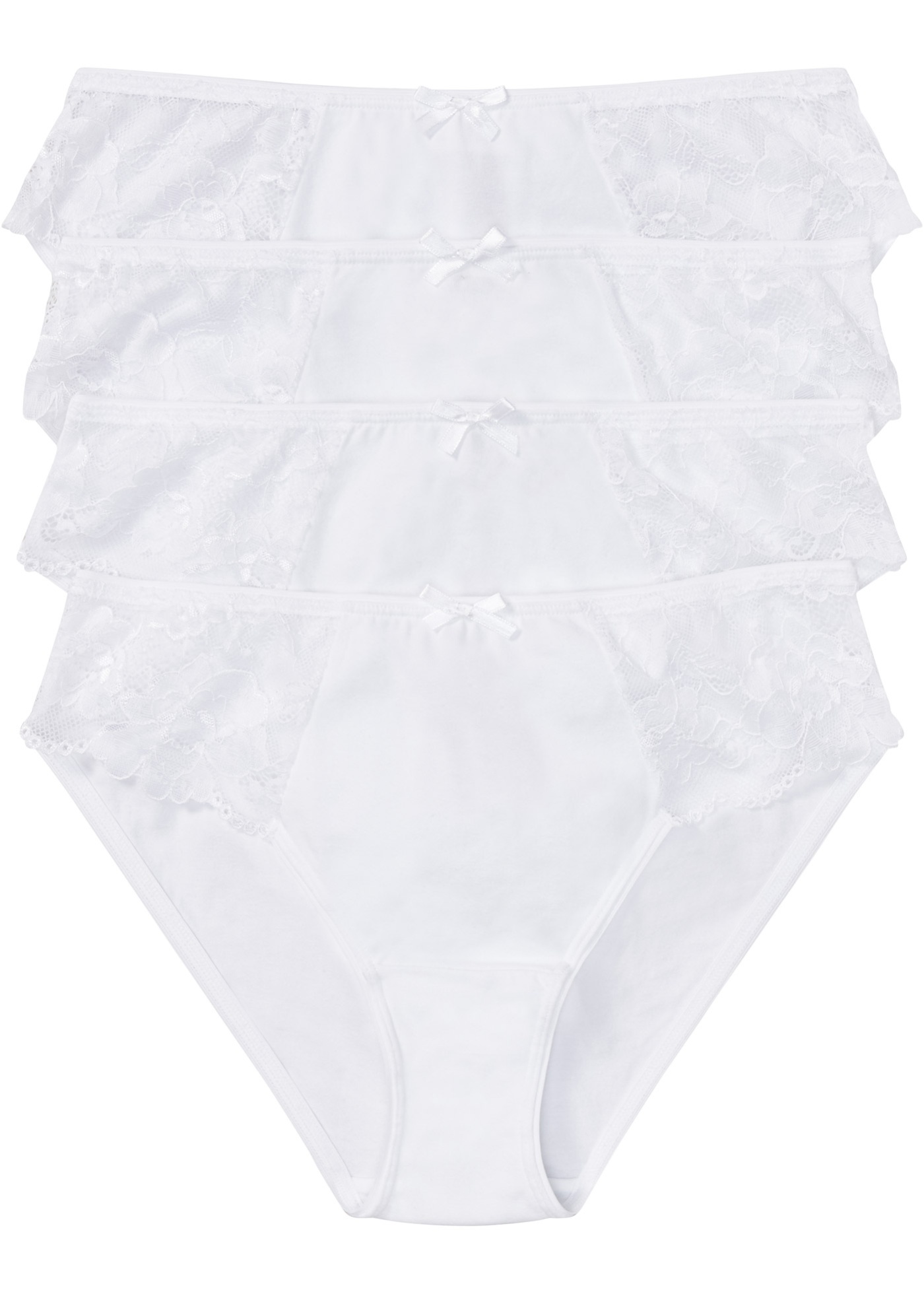 Figi z koronką (4 pary)