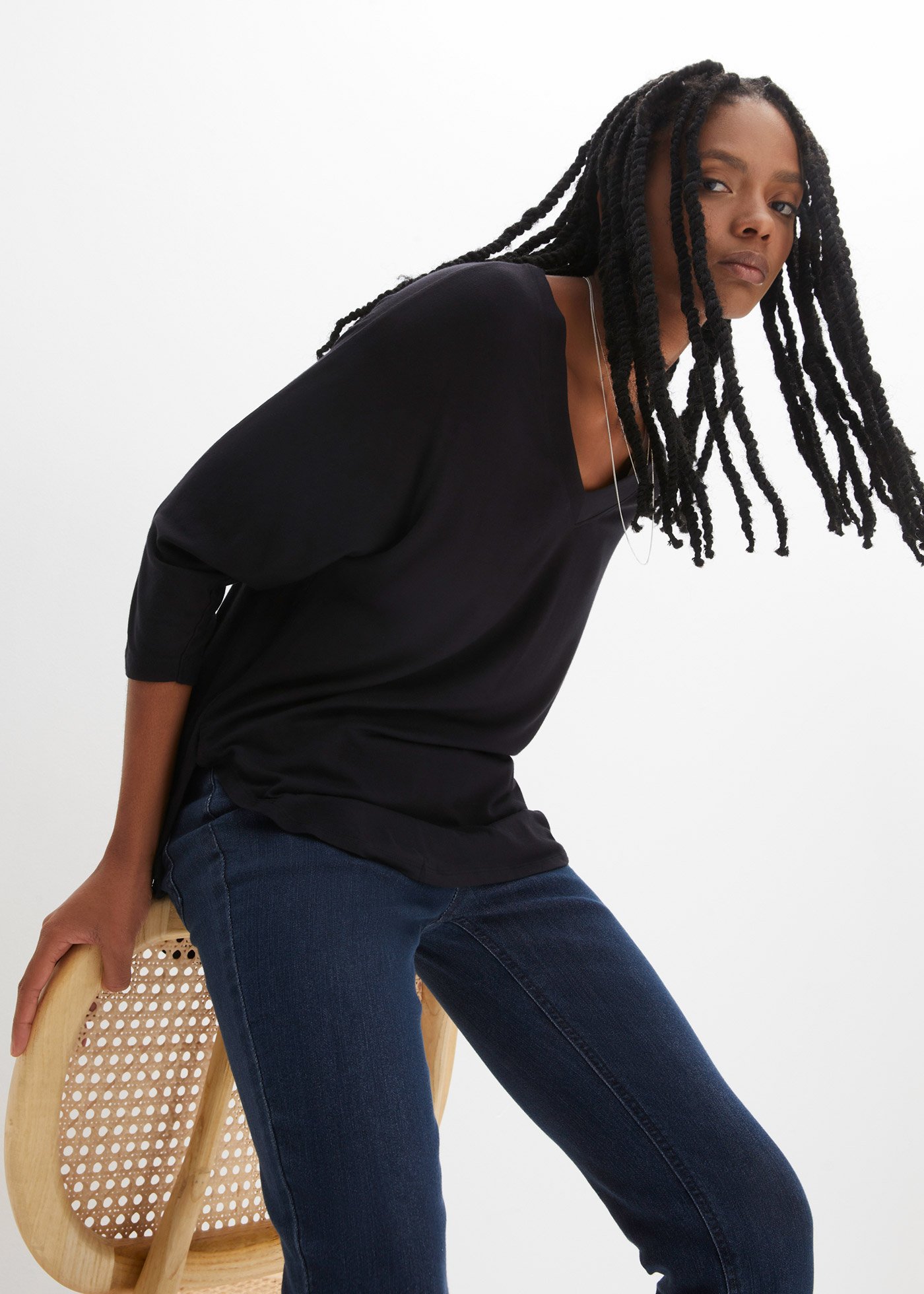 Bluzka z lejącej mieszanki wiskozy