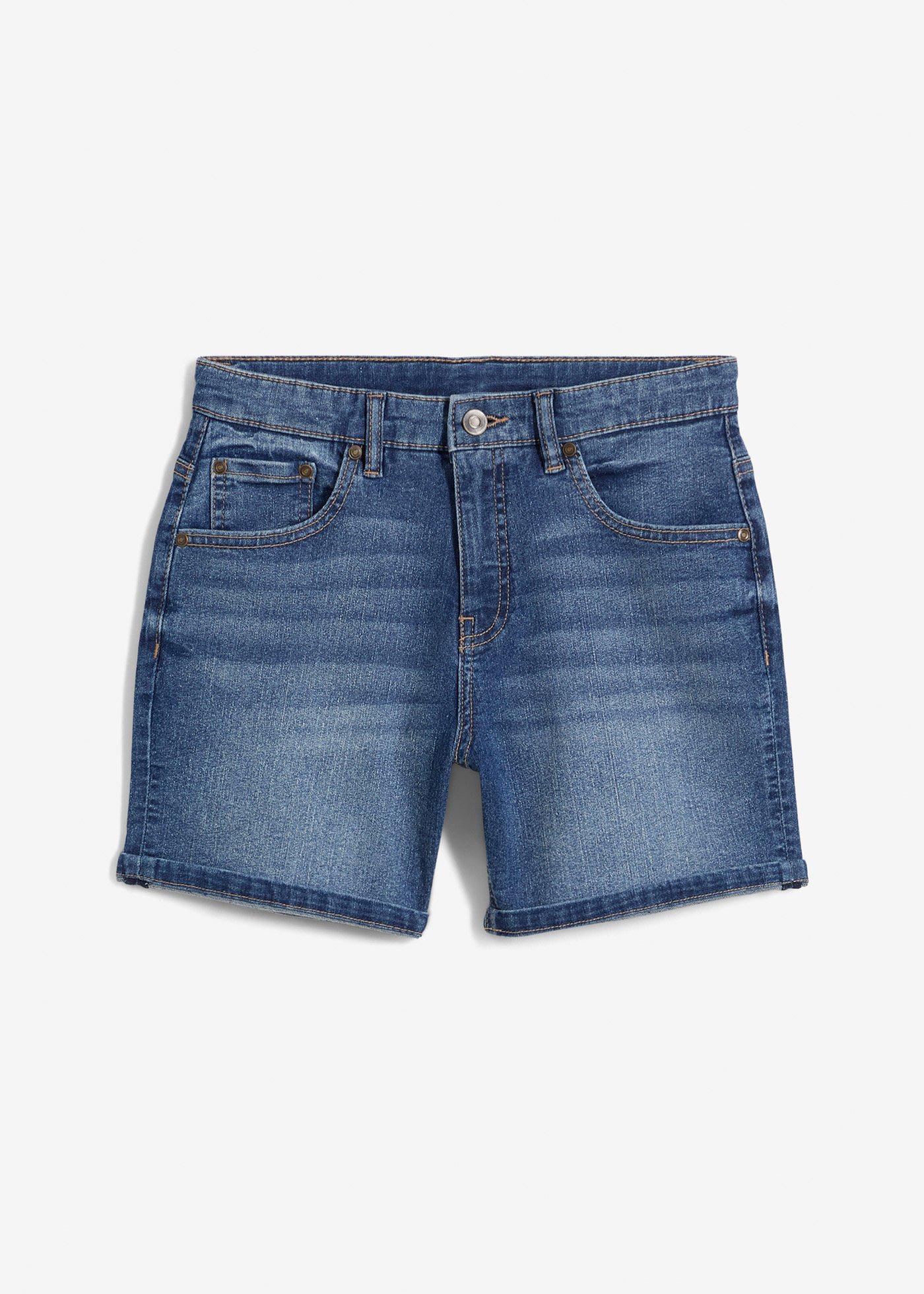 Bermudy dżinsowe mid waist