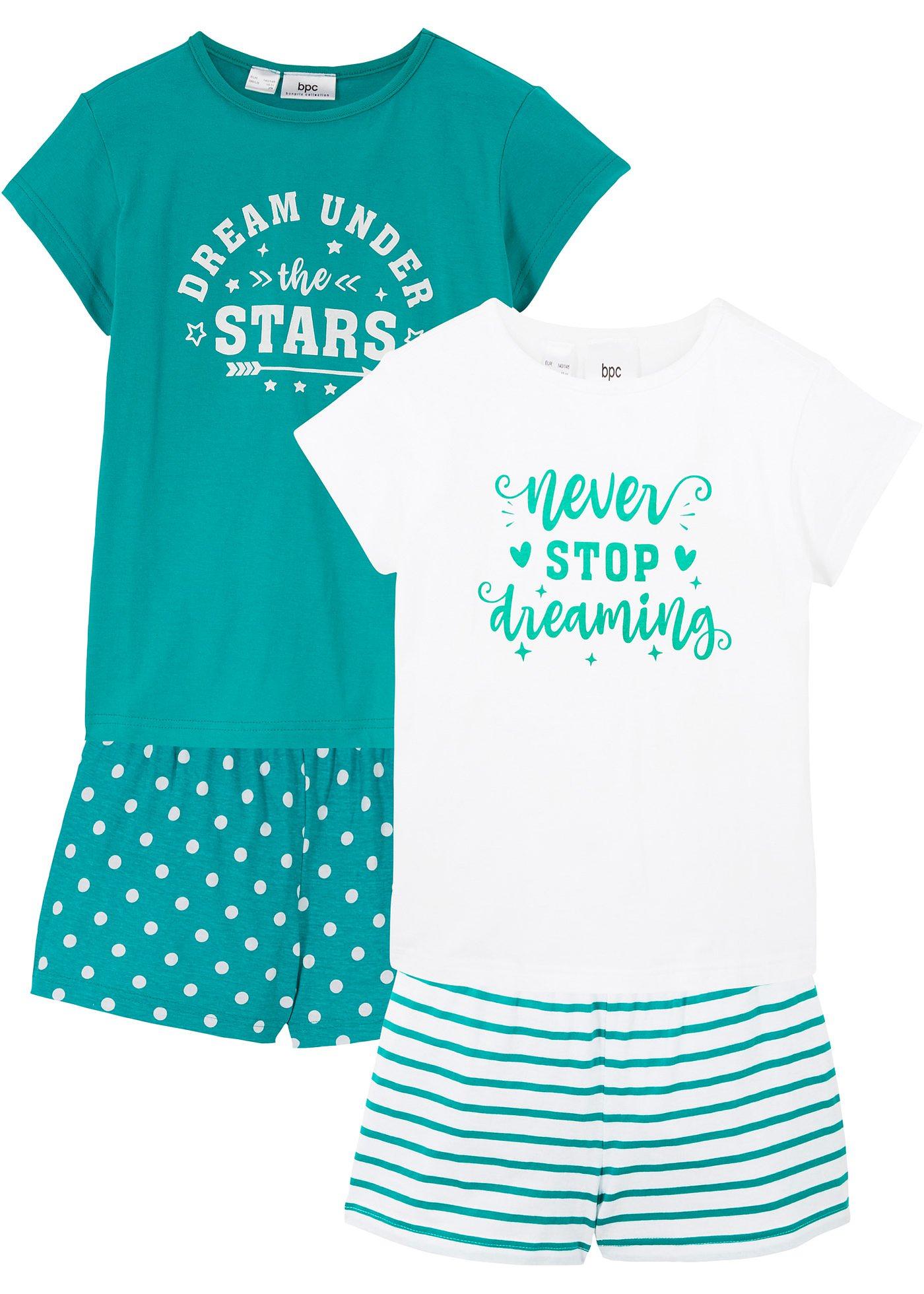 Bawełniana piżama z krótkimi spodniami i krótkimi rękawami (4 części)