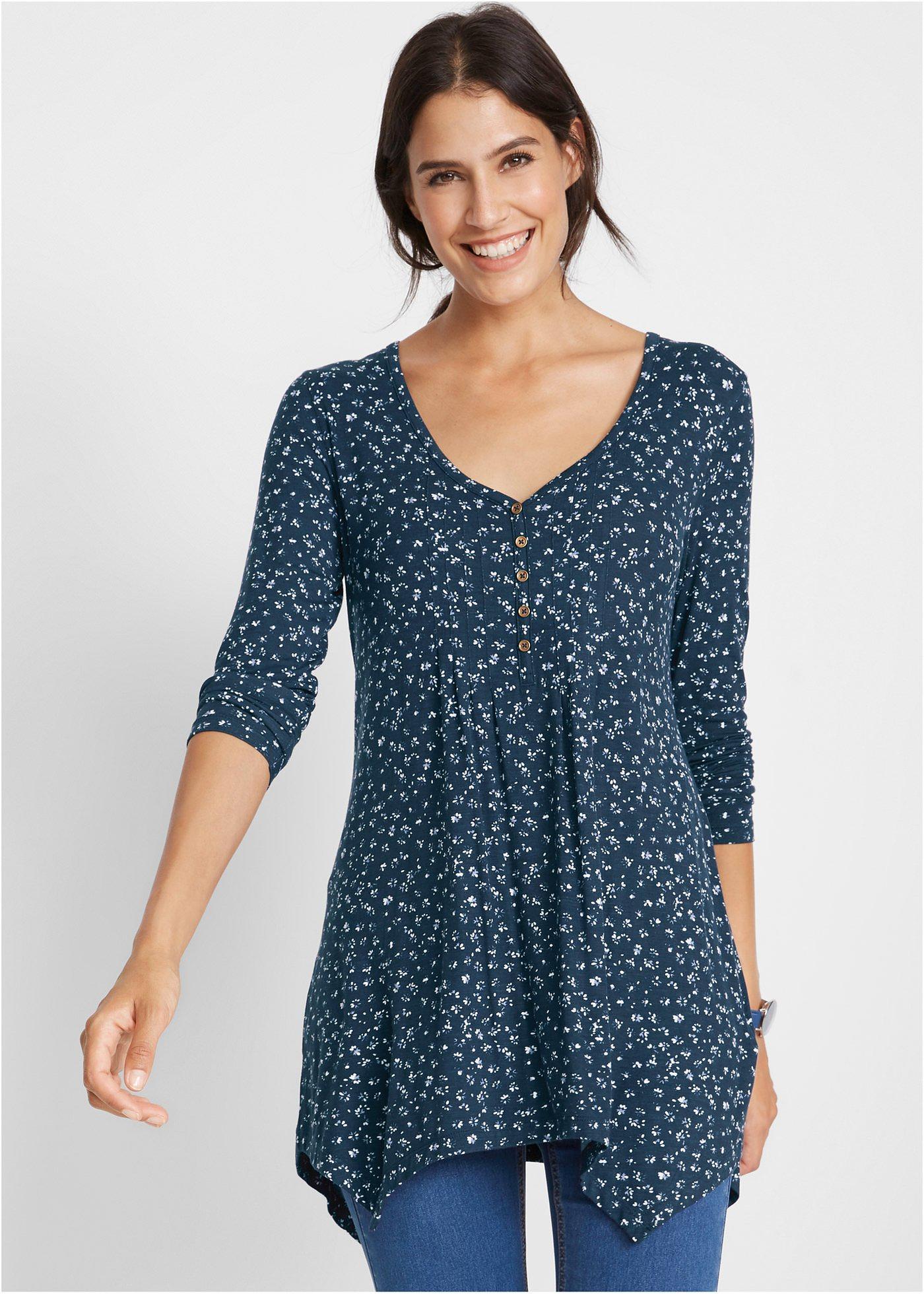 Bluzka z dżerseju z mieszanki wiskozy