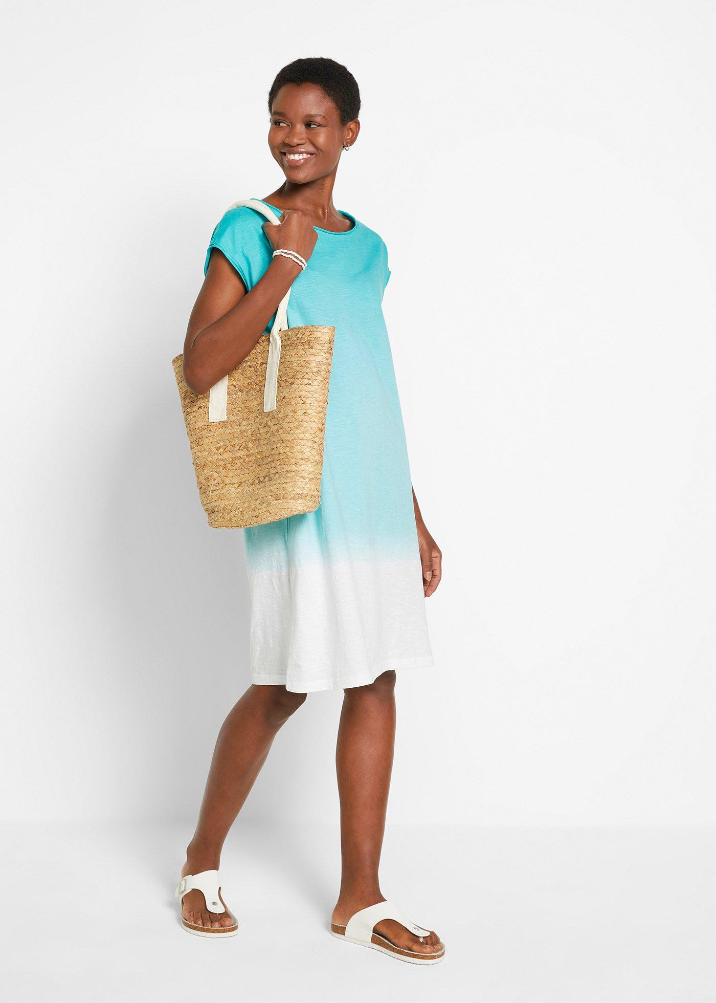 Sukienka shirtowa w cieniowanym kolorze