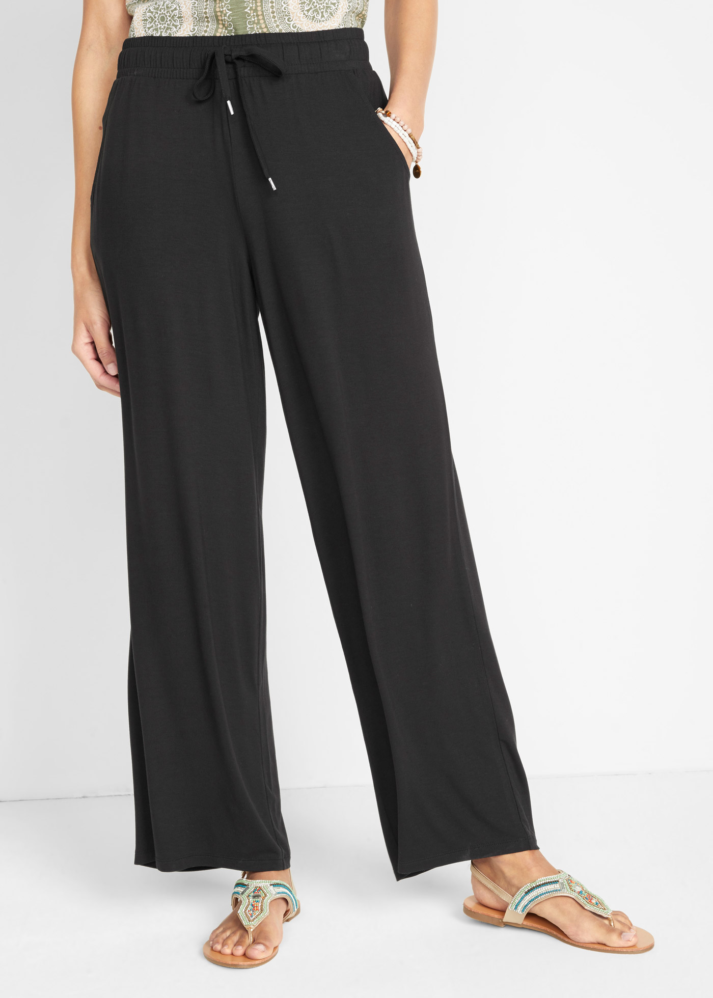 Spodnie z dżerseju z lejącej mieszanki wiskozy