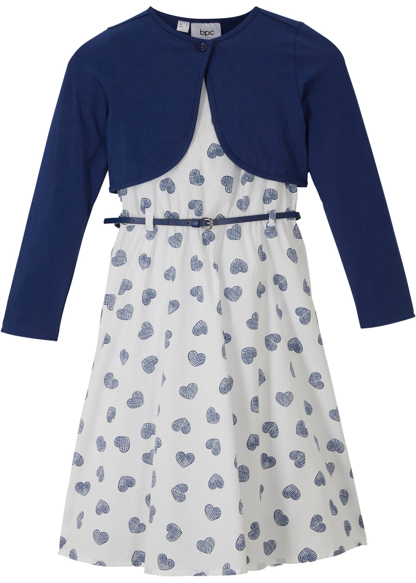 Sukienka + bolerko + pasek (3 części)