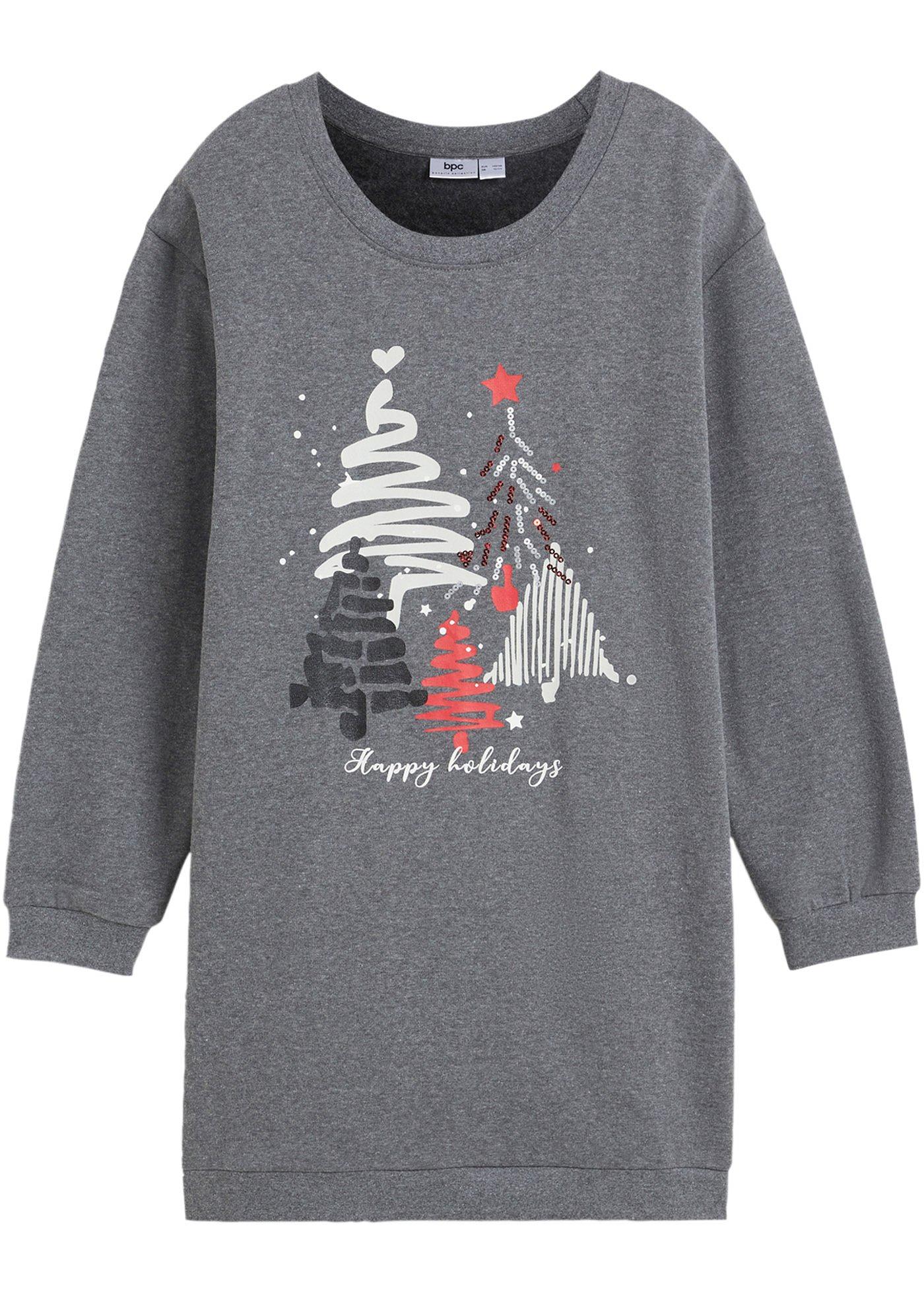 Sukienka dresowa dziewczęca z cekinami