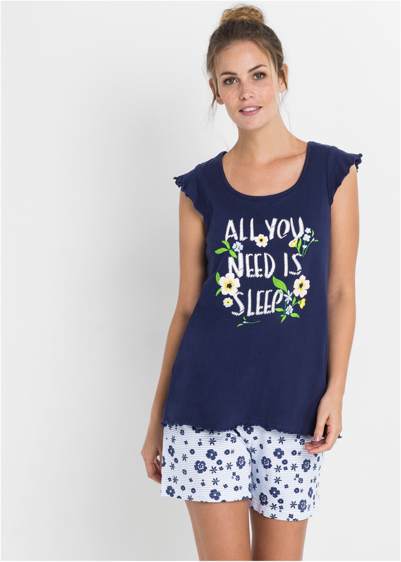 Bawełniana piżama z krótkimi spodenkami