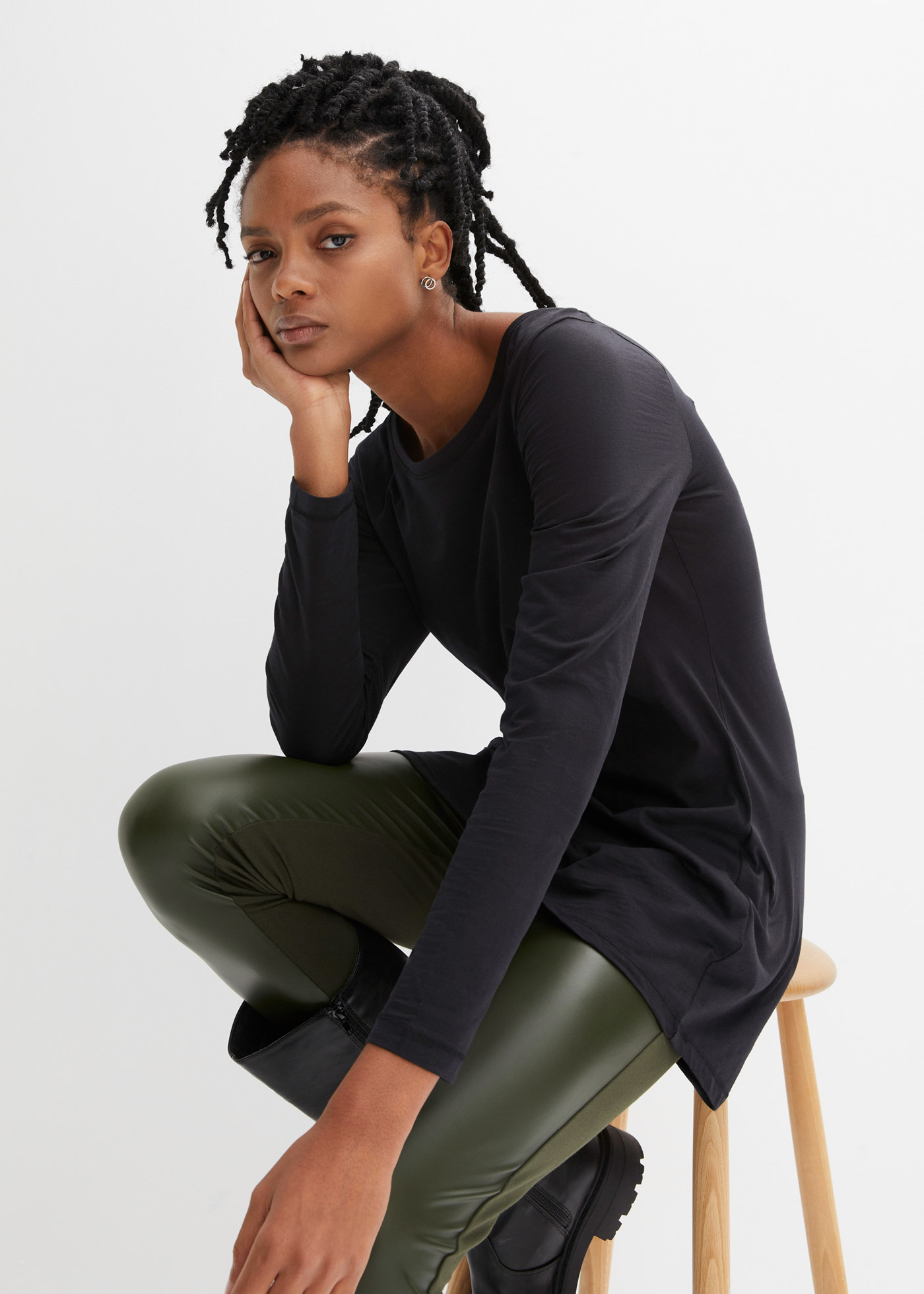 Bawełniana bluzka z długim rękawem