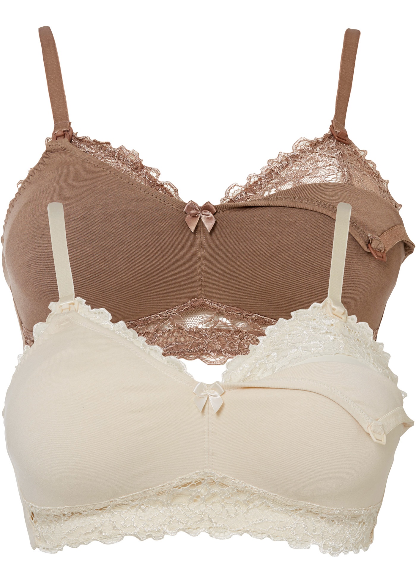 Biustonosz do karmienia bez fiszbinów (2 szt.), bawełna organiczna