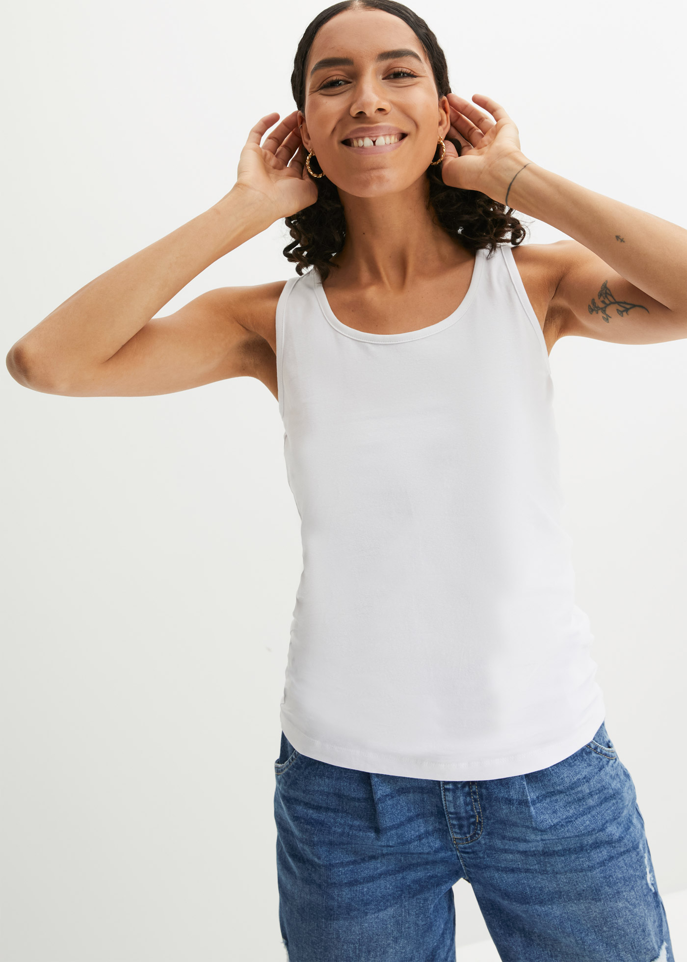 Tank top ze stretchem (2 szt. w opak.)