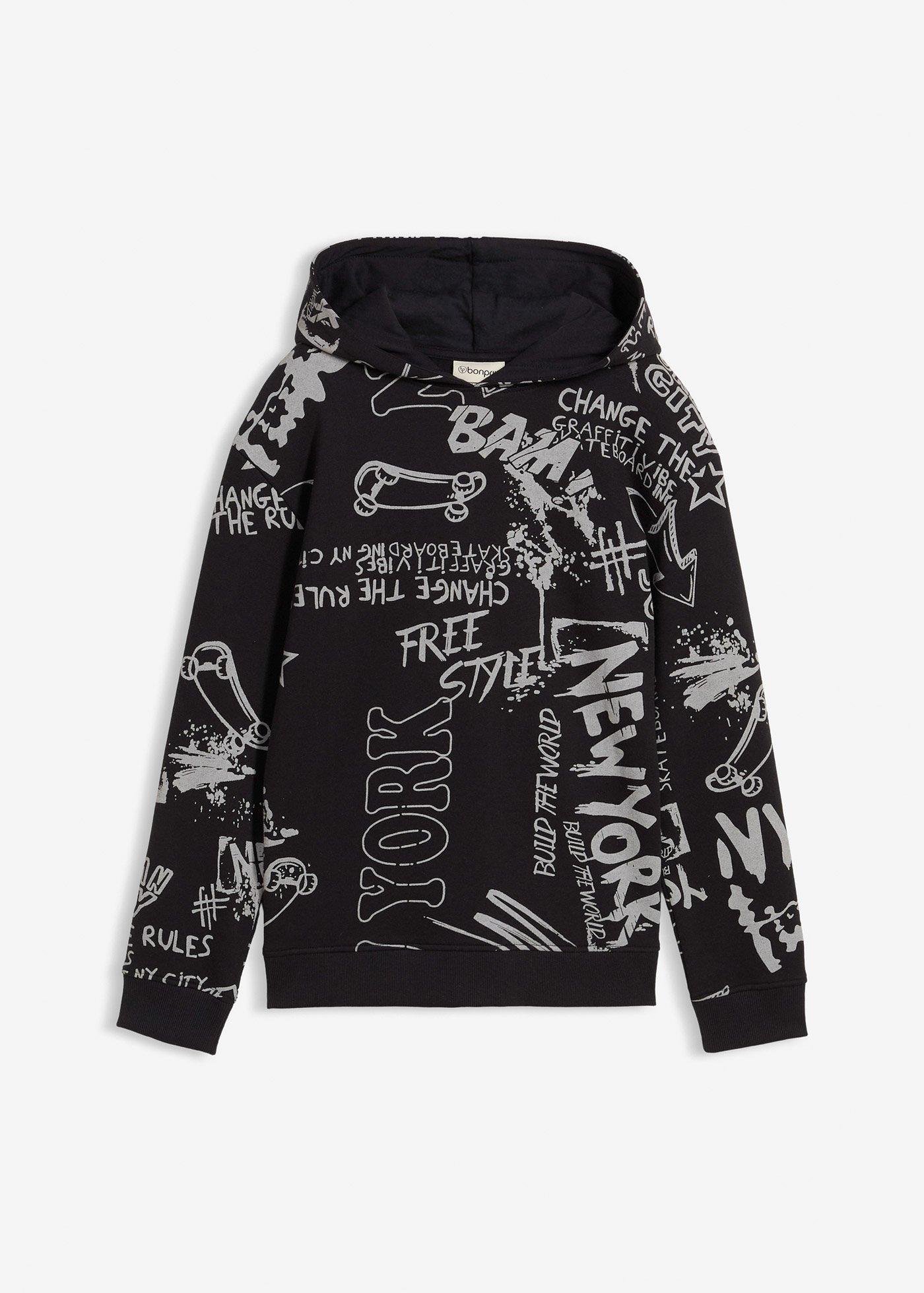 Bluza z kapturem z miękkiej mieszanki bawełny