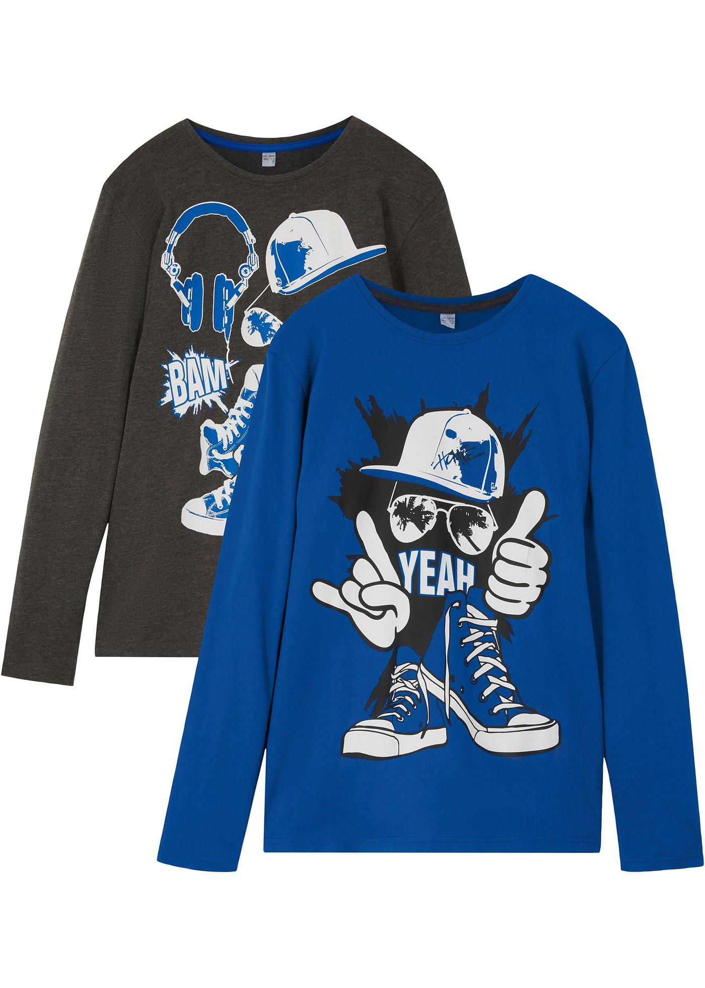 Shirt z długim rękawem (2 szt.), z bawełną organiczną