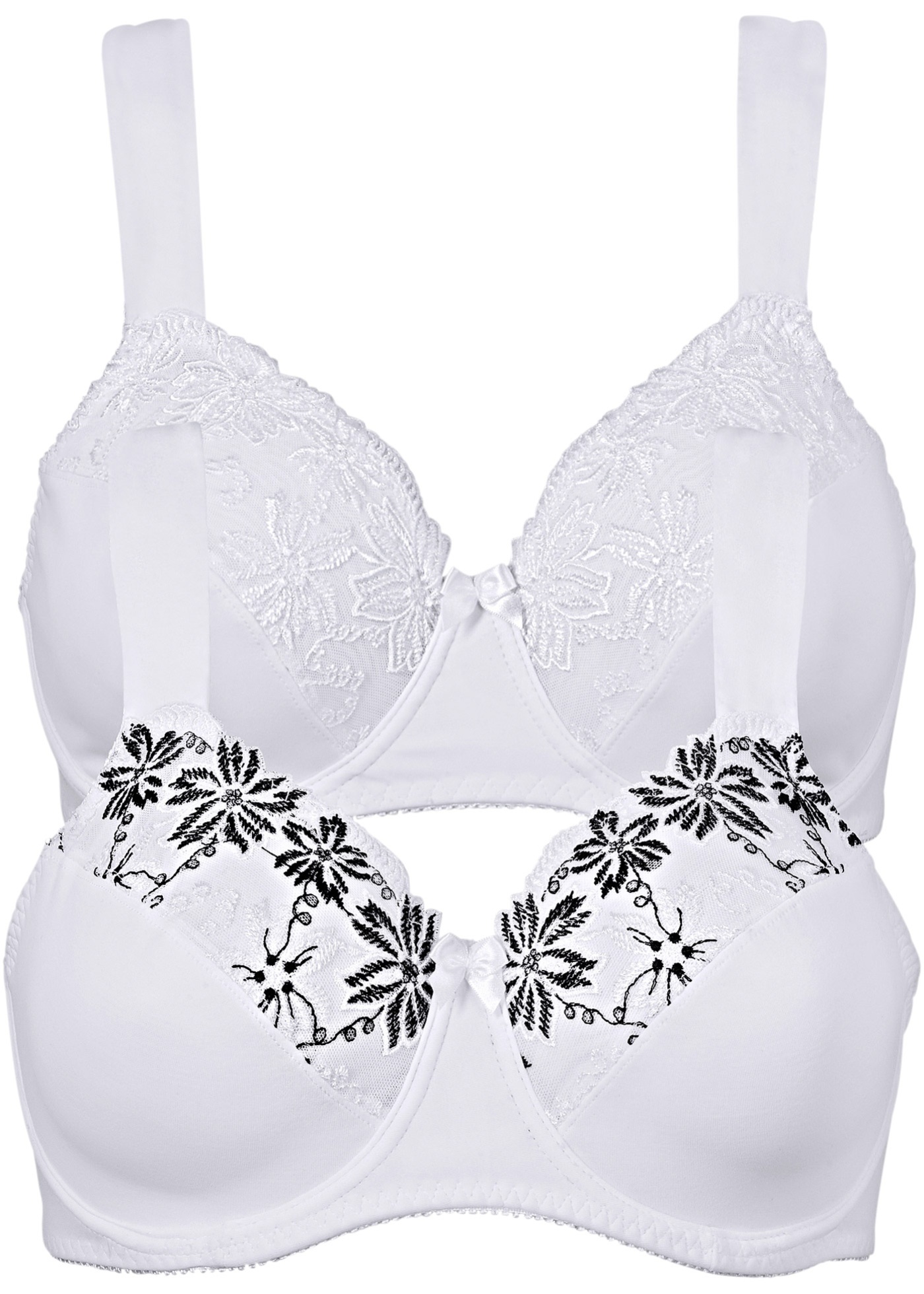 Biustonosz na fiszbinach z wyściełanymi ramiączkami (2 szt.)