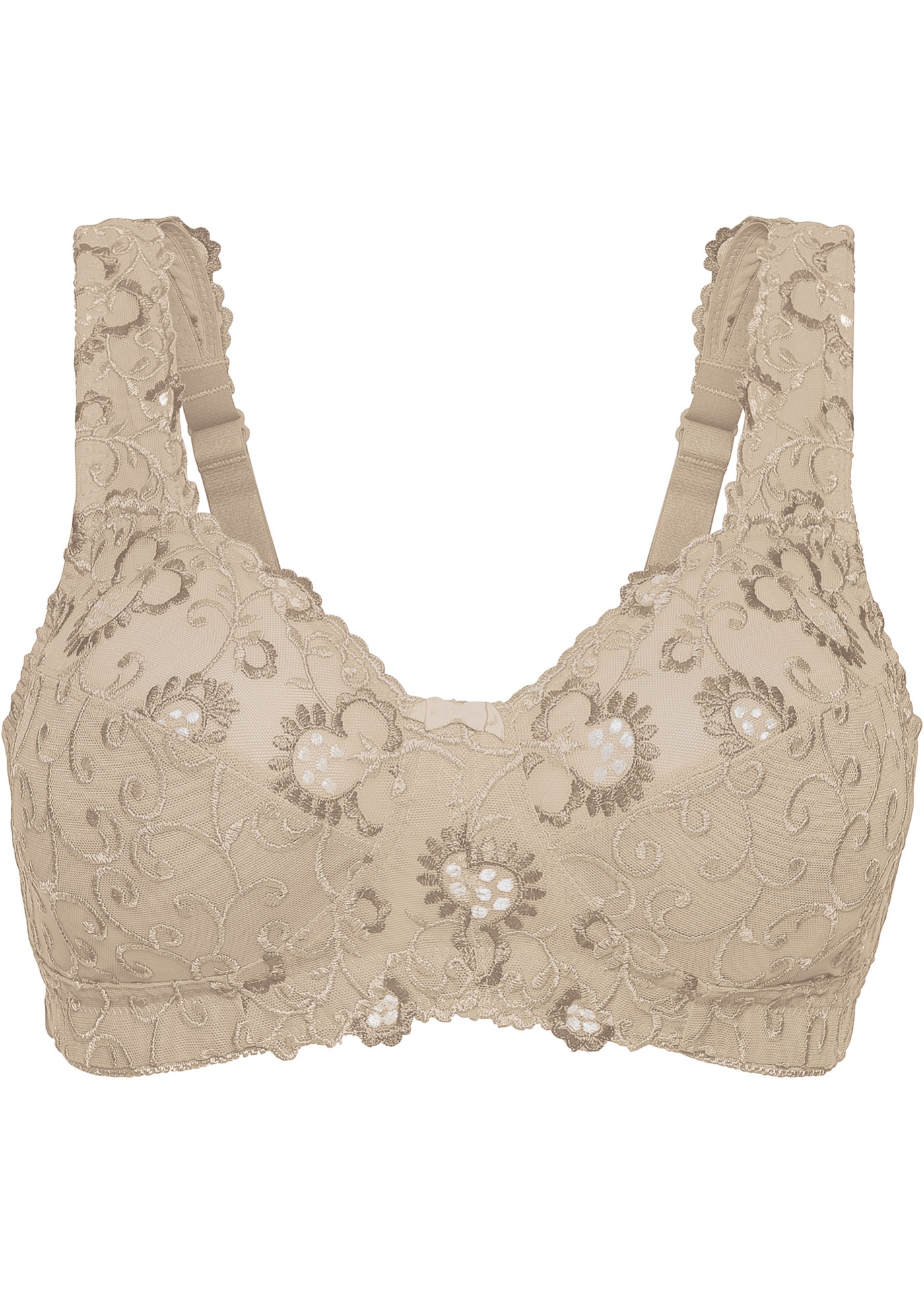 Biustonosz odciążający bez fiszbinów z wyściełanymi ramiączkami