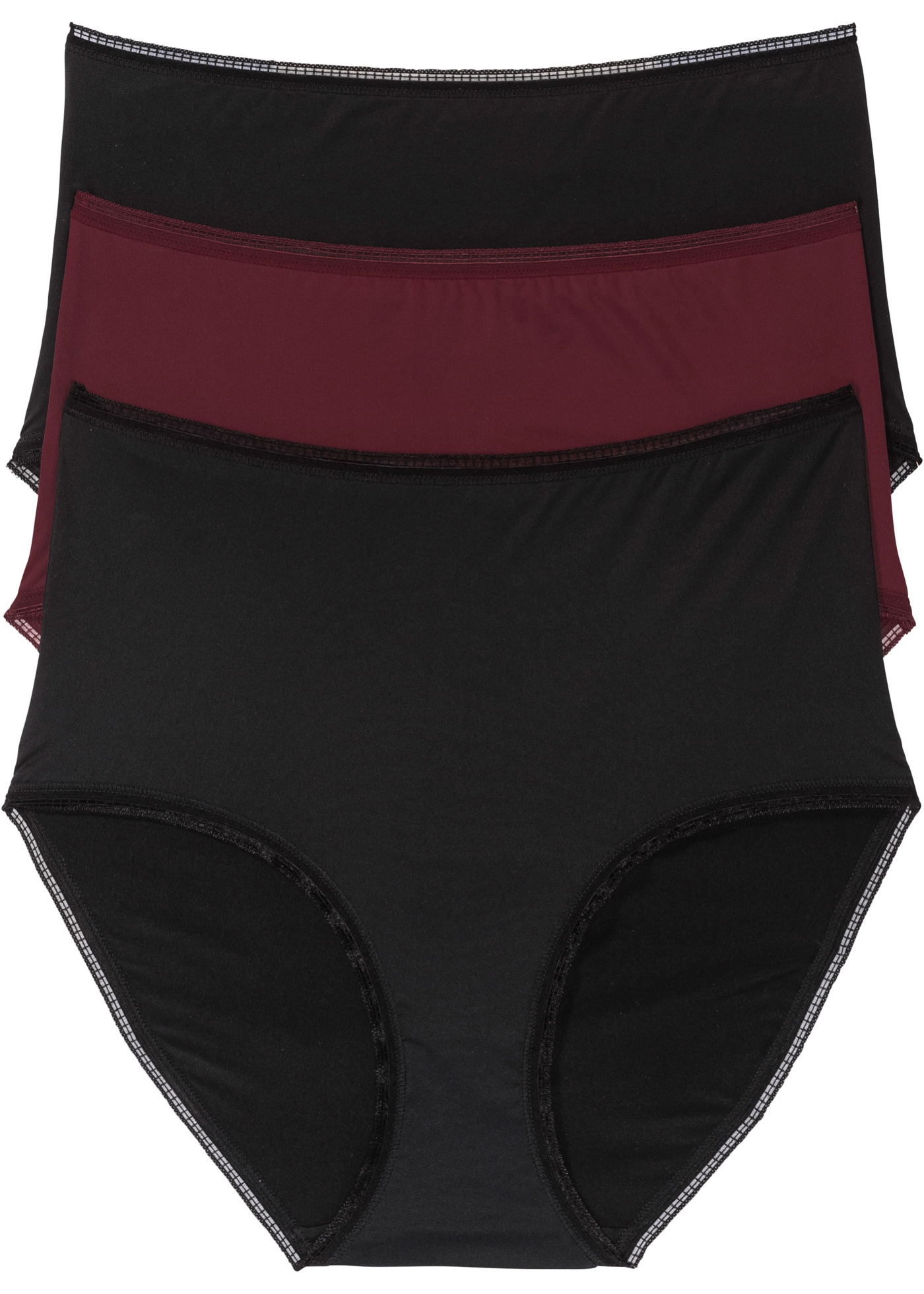 Figi z wysoką talią z mikrofibry (3 pary)