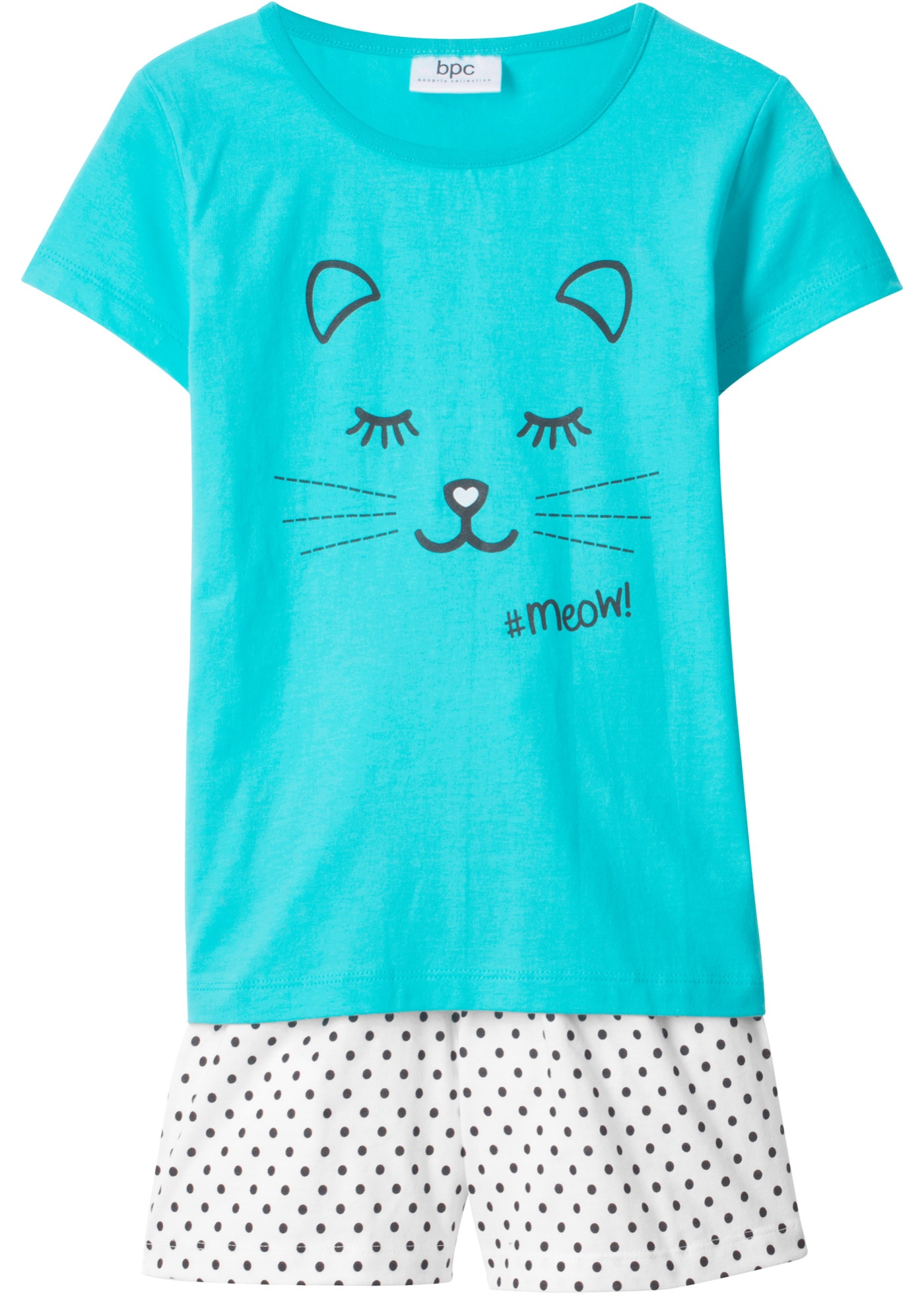 Piżama z krótkimi spodniami z czystej bawełny organicznej (2 części)