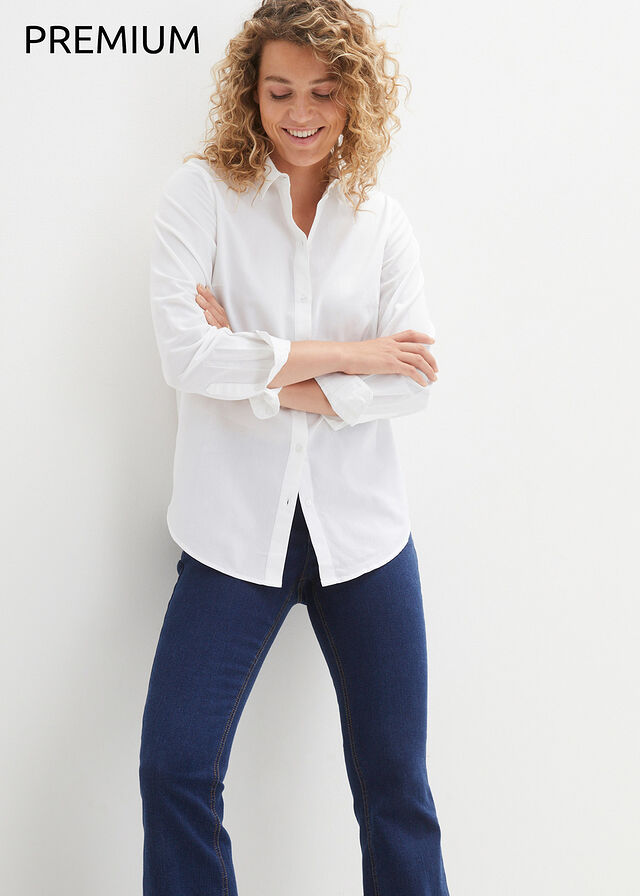 Bluzka koszulowa z czystej bawełny