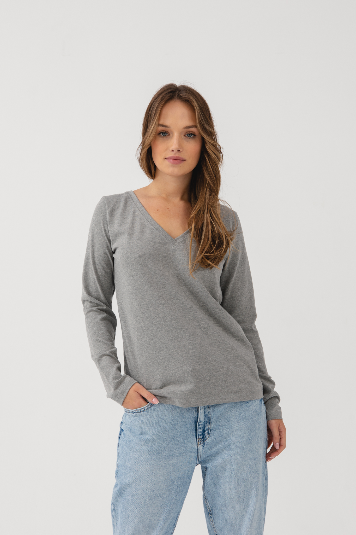 BLUZKA KLARA SZARA S - Flawless