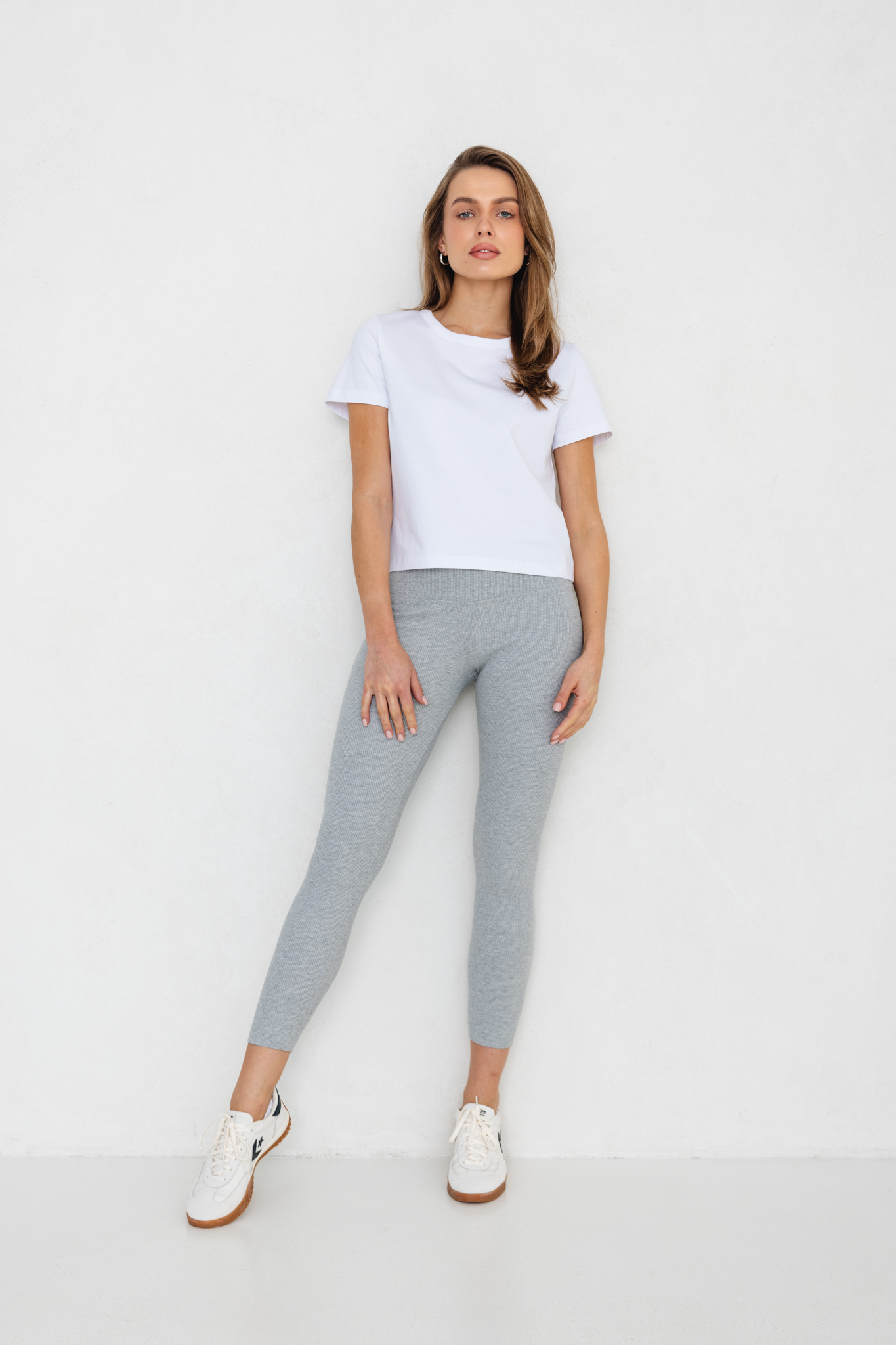 LEGINSY SUZANE JASNO SZARE M - Flawless