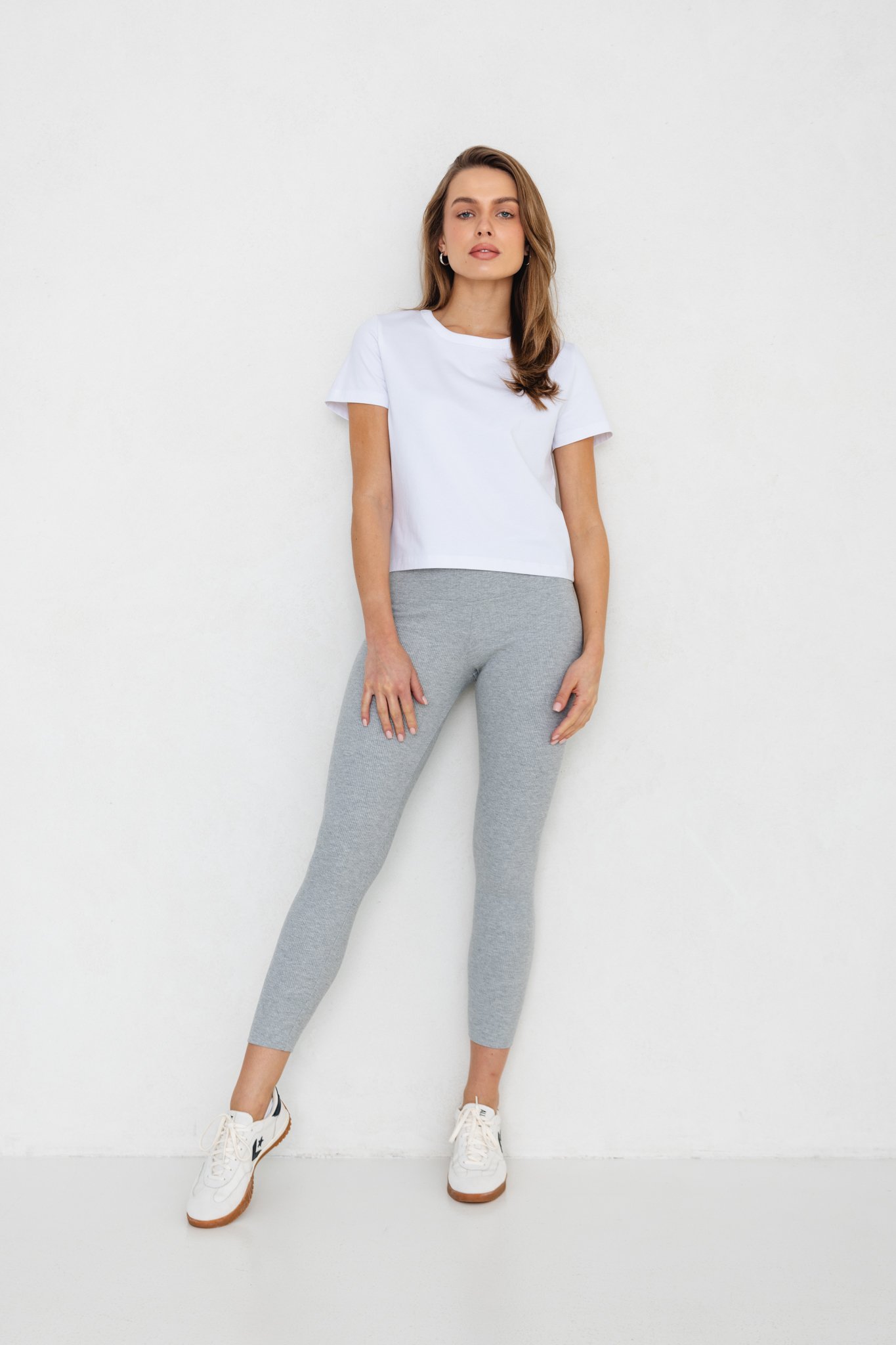 LEGINSY SUZANE JASNO SZARE M - Flawless