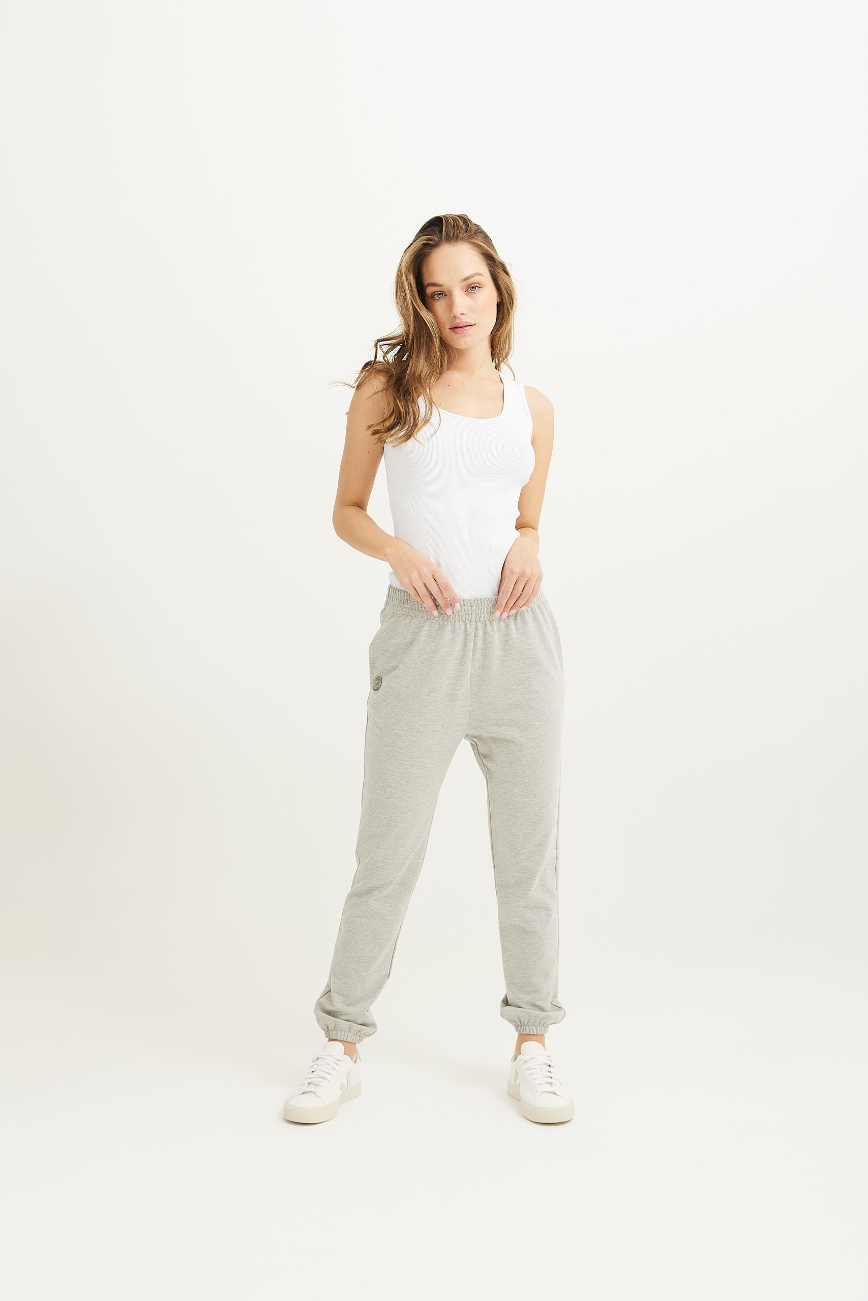 LEKKIE SPODNIE LOLA SZARE S - Flawless