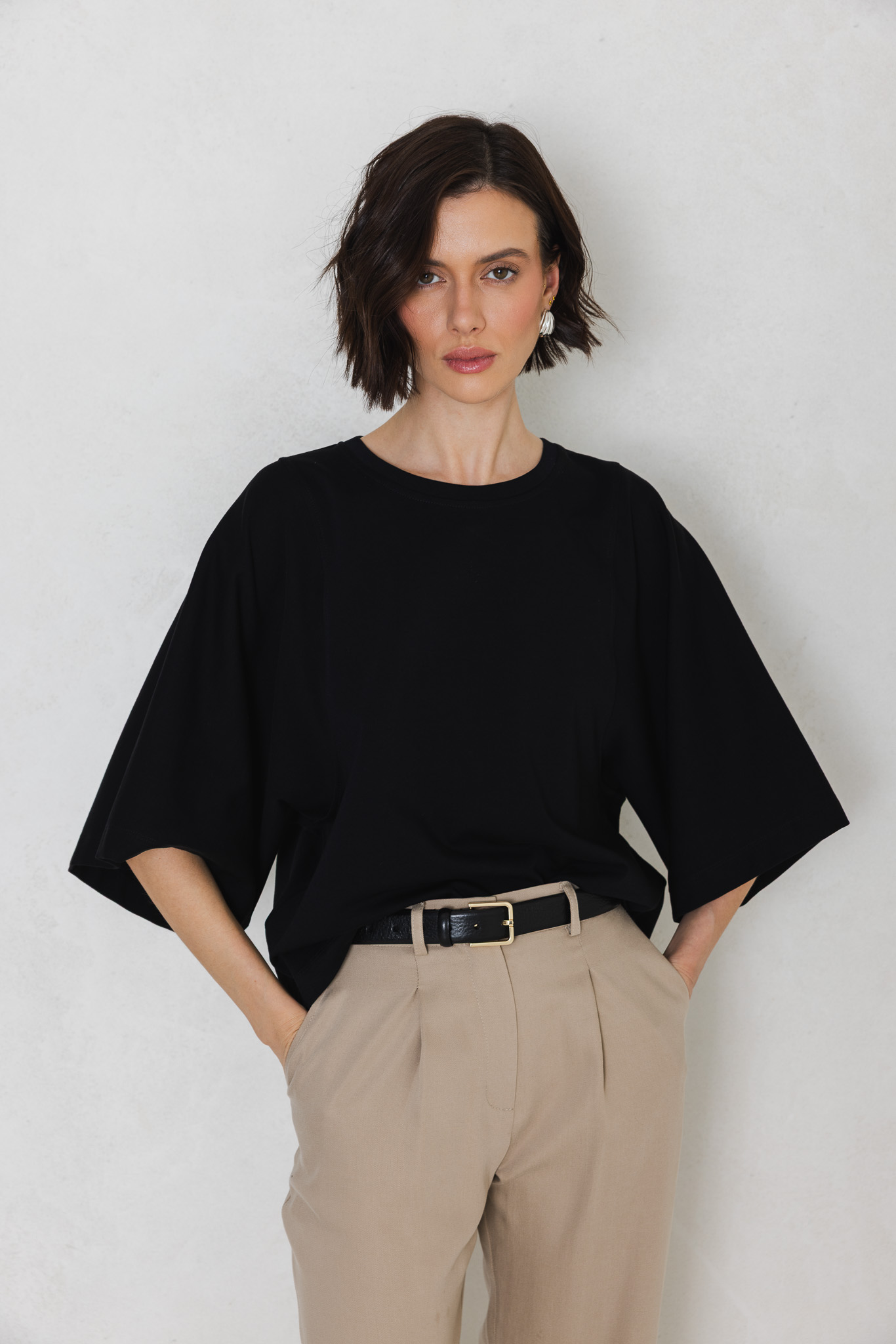 T-SHIRT LUNA CZARNY L - Flawless