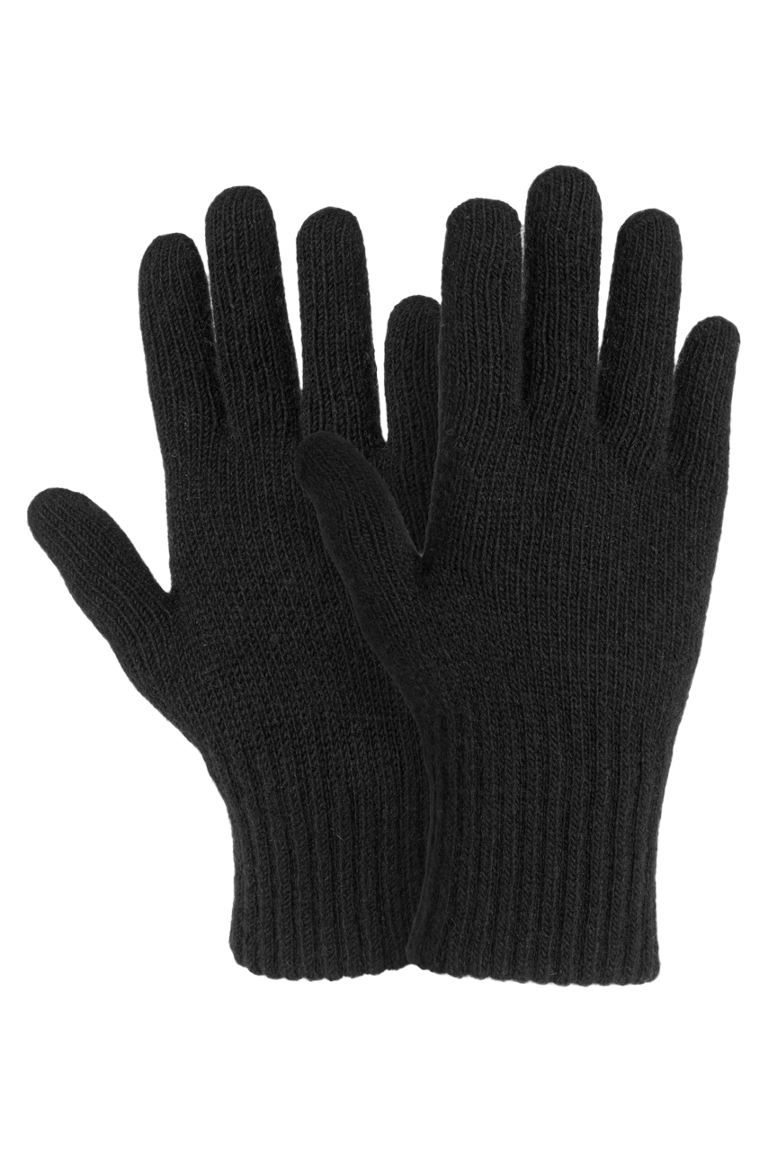 WEŁNIANE RĘKAWICZKI ROSE CZARNE One size - Flawless