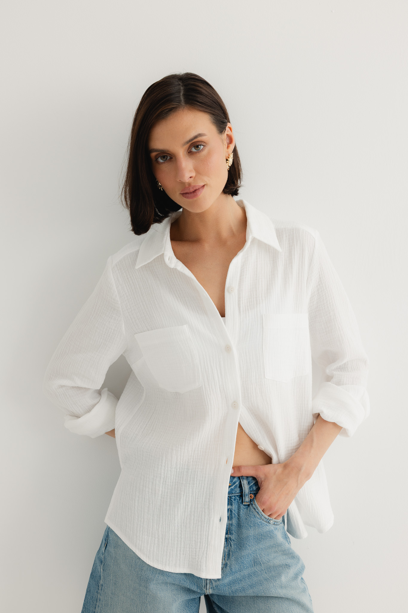 KOSZULA HOLLY ŚMIETANKOWA L - Flawless