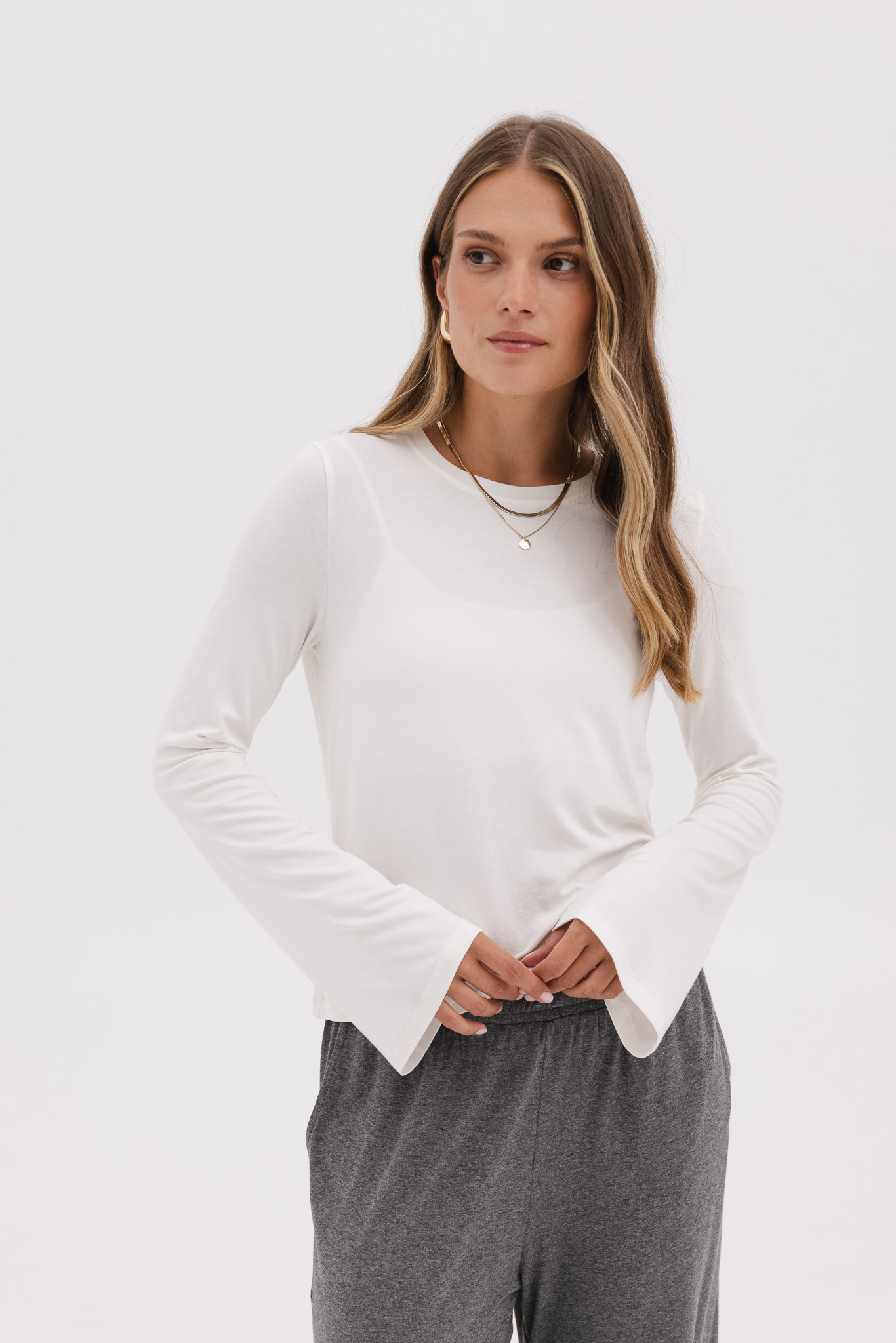 BLUZKA AMBER ECRU M - Flawless