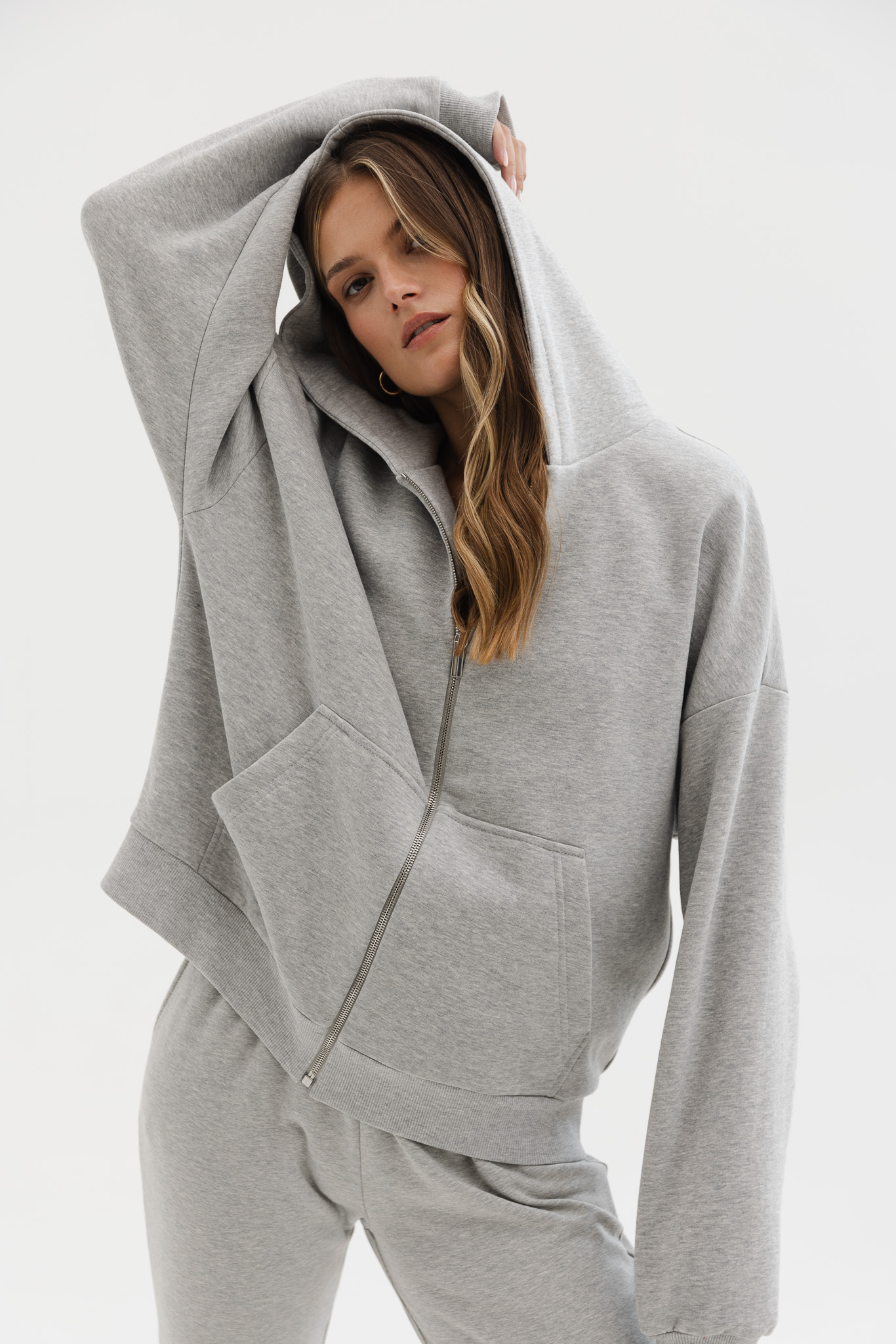 BLUZA IGA SZARY MELANŻ One size - Flawless