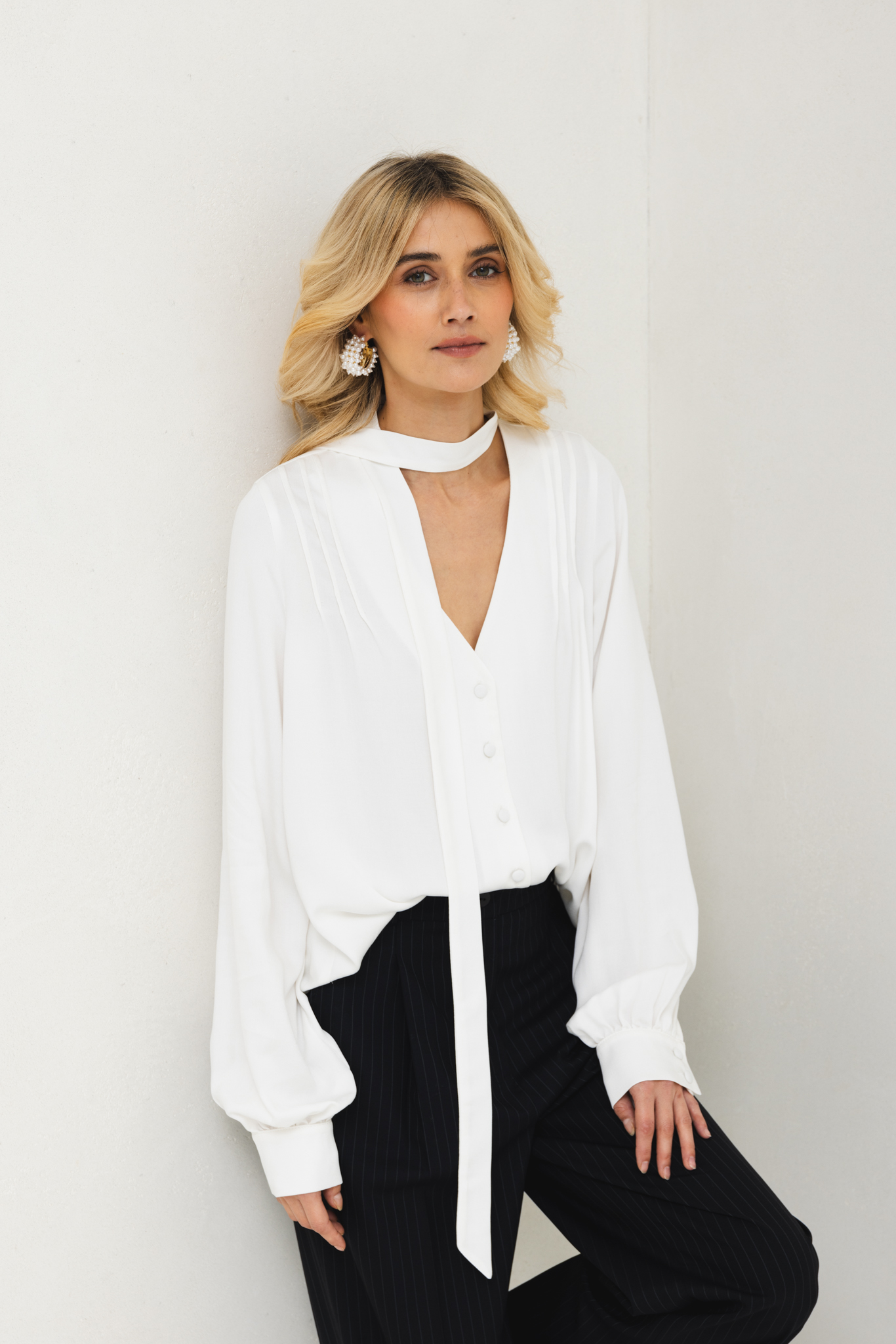 KOSZULA NATALIE BIAŁA XS - Flawless