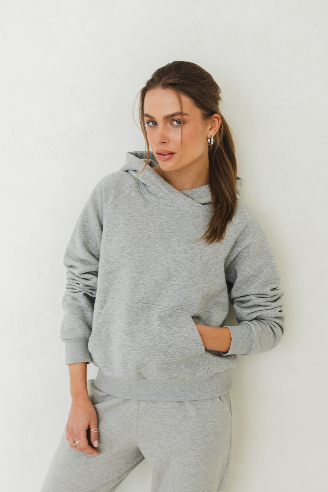 BLUZA RITA SZARY MELANŻ M - Flawless