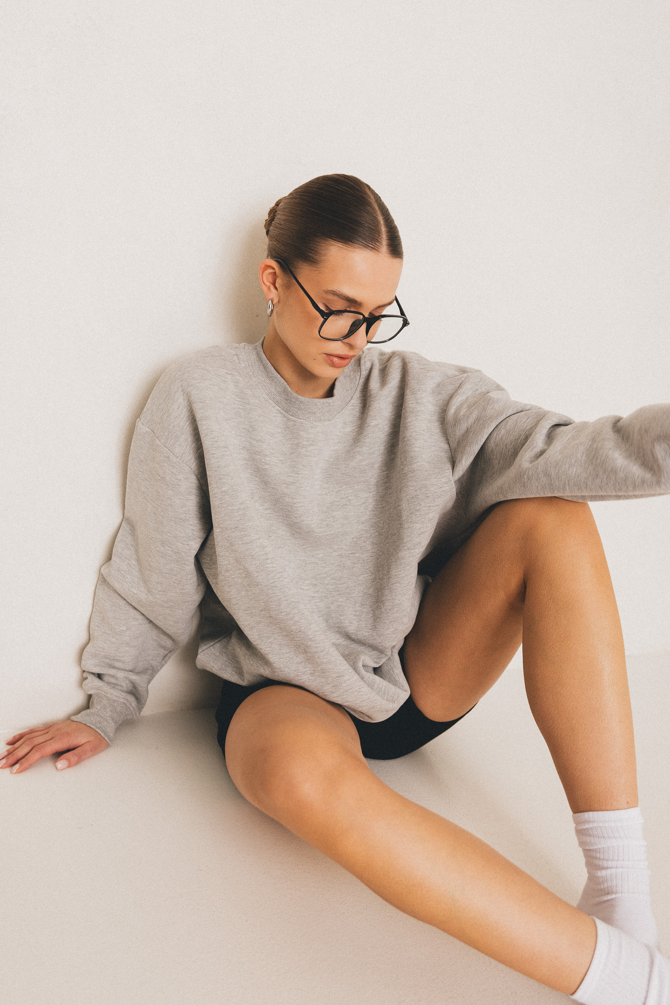 BLUZA JESS SZARY MELANŻ One size - Flawless