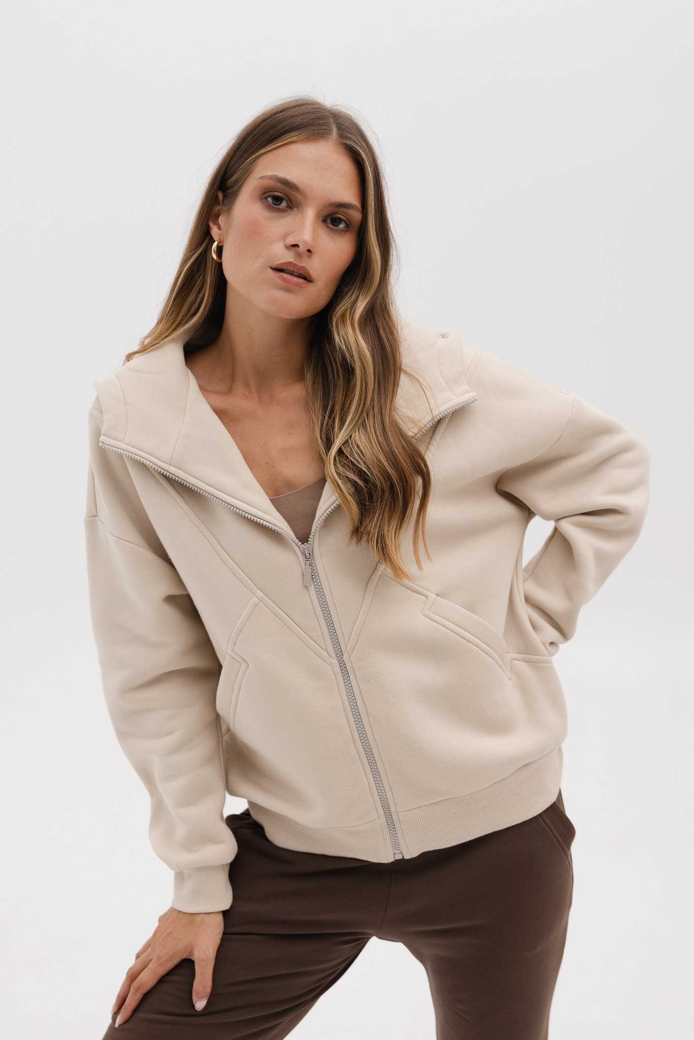 BLUZA CHLOE PIASKOWA L - Flawless